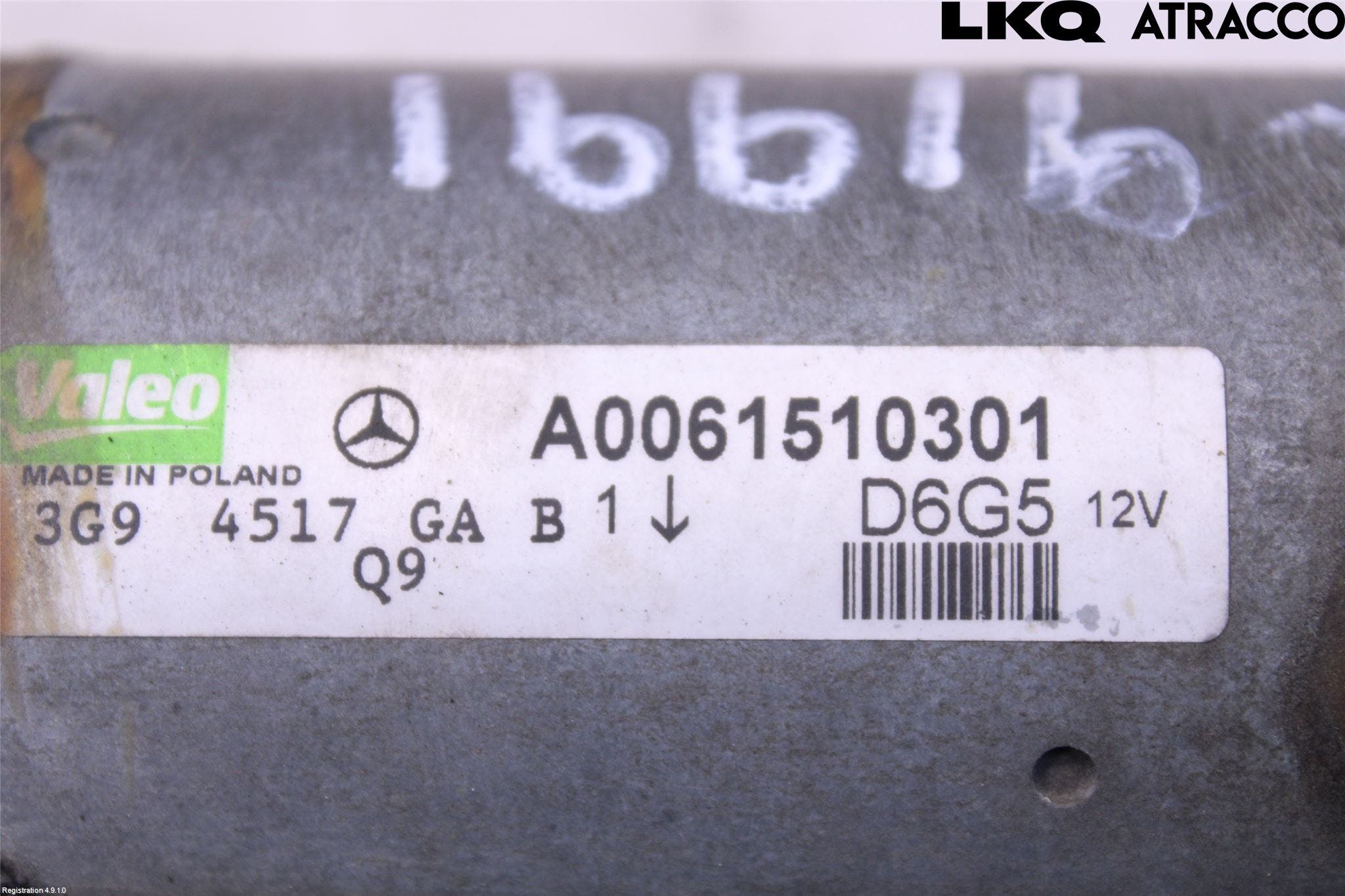 Mercedes-Benz MB B-KLASS (W245) 05-12 Startmotor