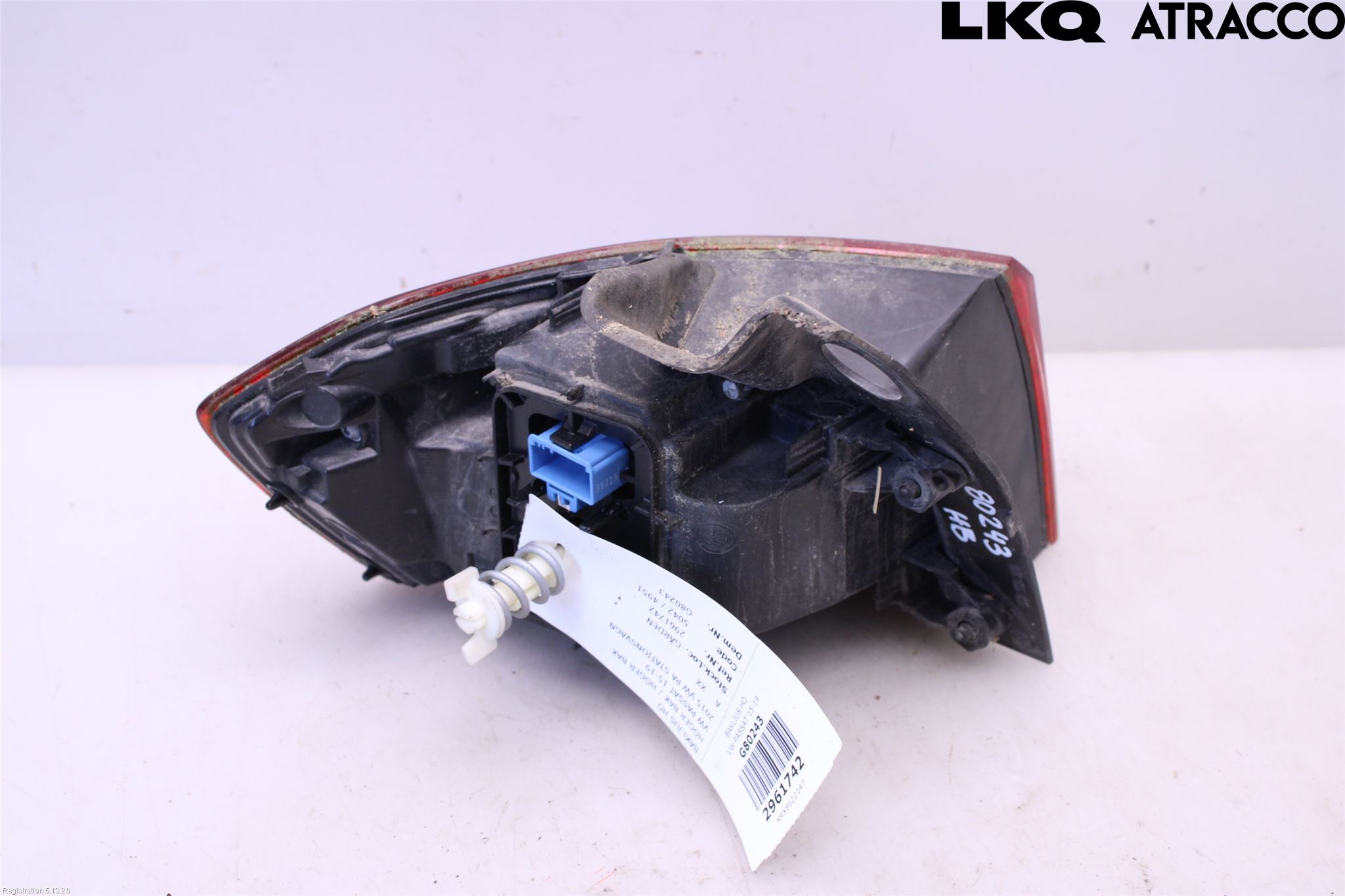 Volkswagen VW PASSAT 15-19 Bakljus Höger