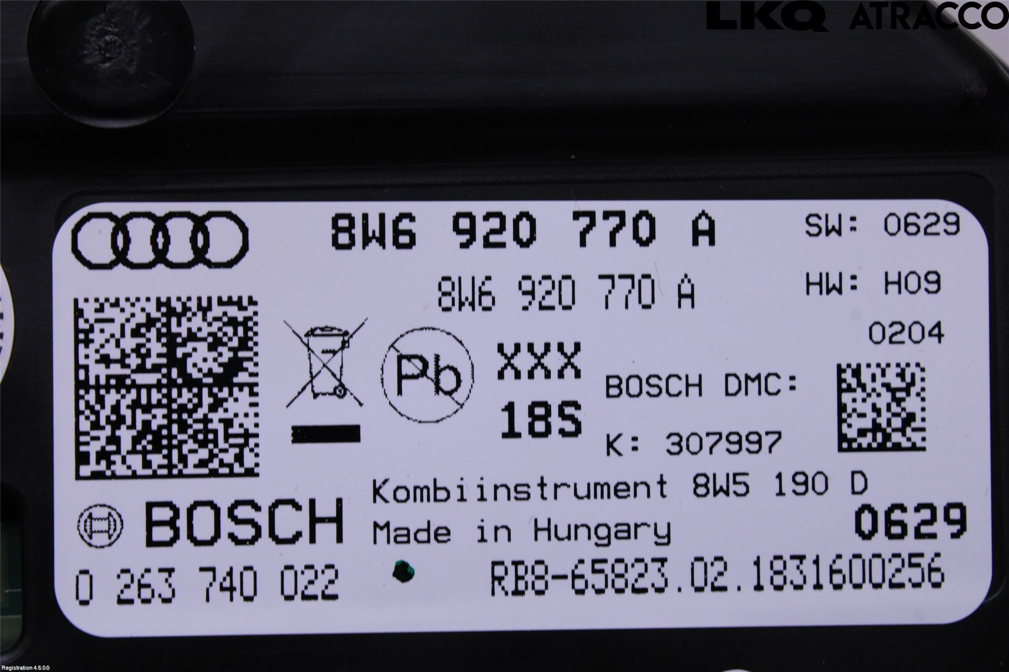Audi A5 17- Instrument Komb