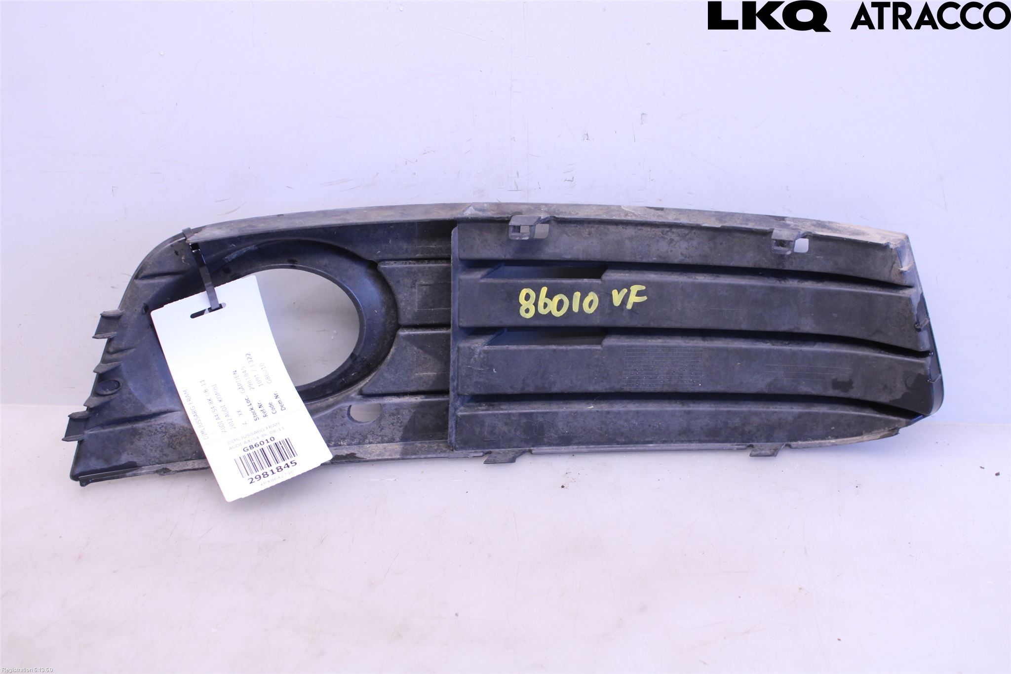 Audi A4/S4 08-11 Dimljussarg Fram