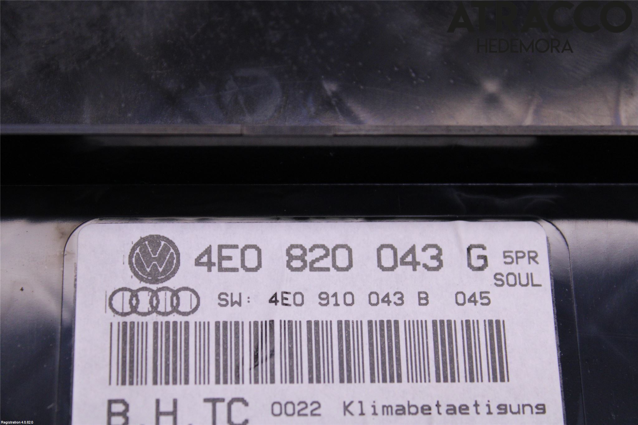 Audi A8/S8 4E  02-09 Ac Styrenhet Ac Manöveren