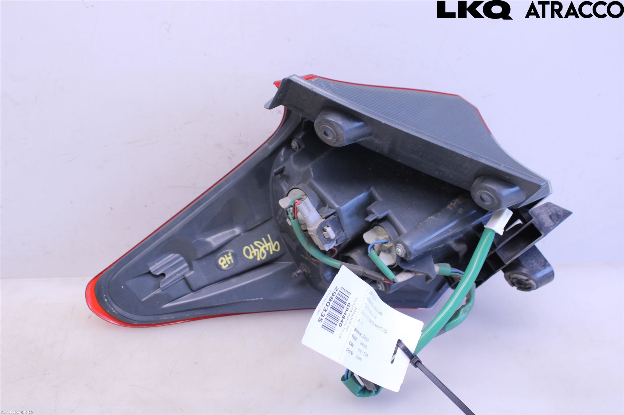 Toyota AURIS 13-19 Bakljus Höger