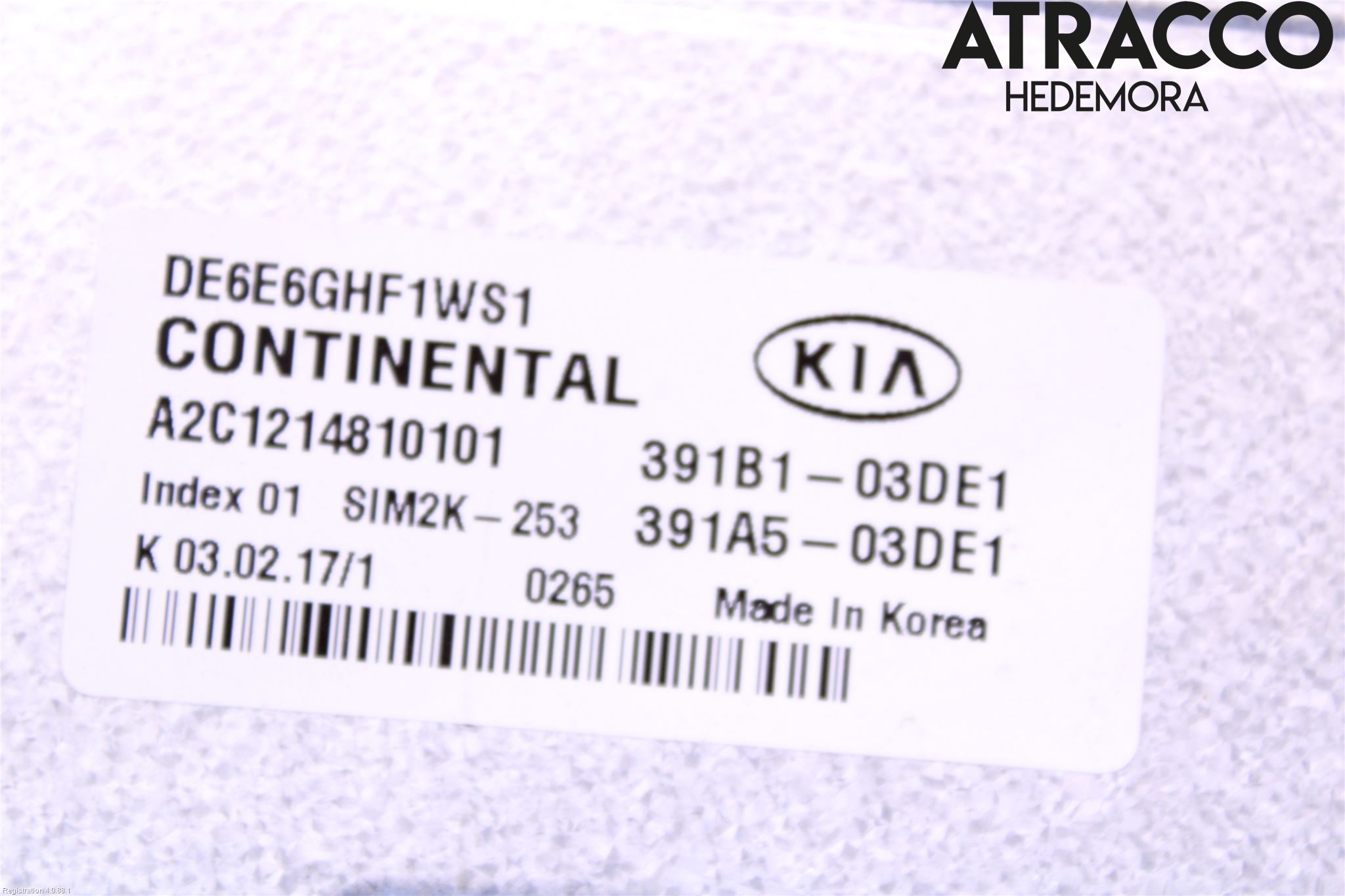 Kia NIRO (DE) 17-22 Styrenhet Insprut Bensin