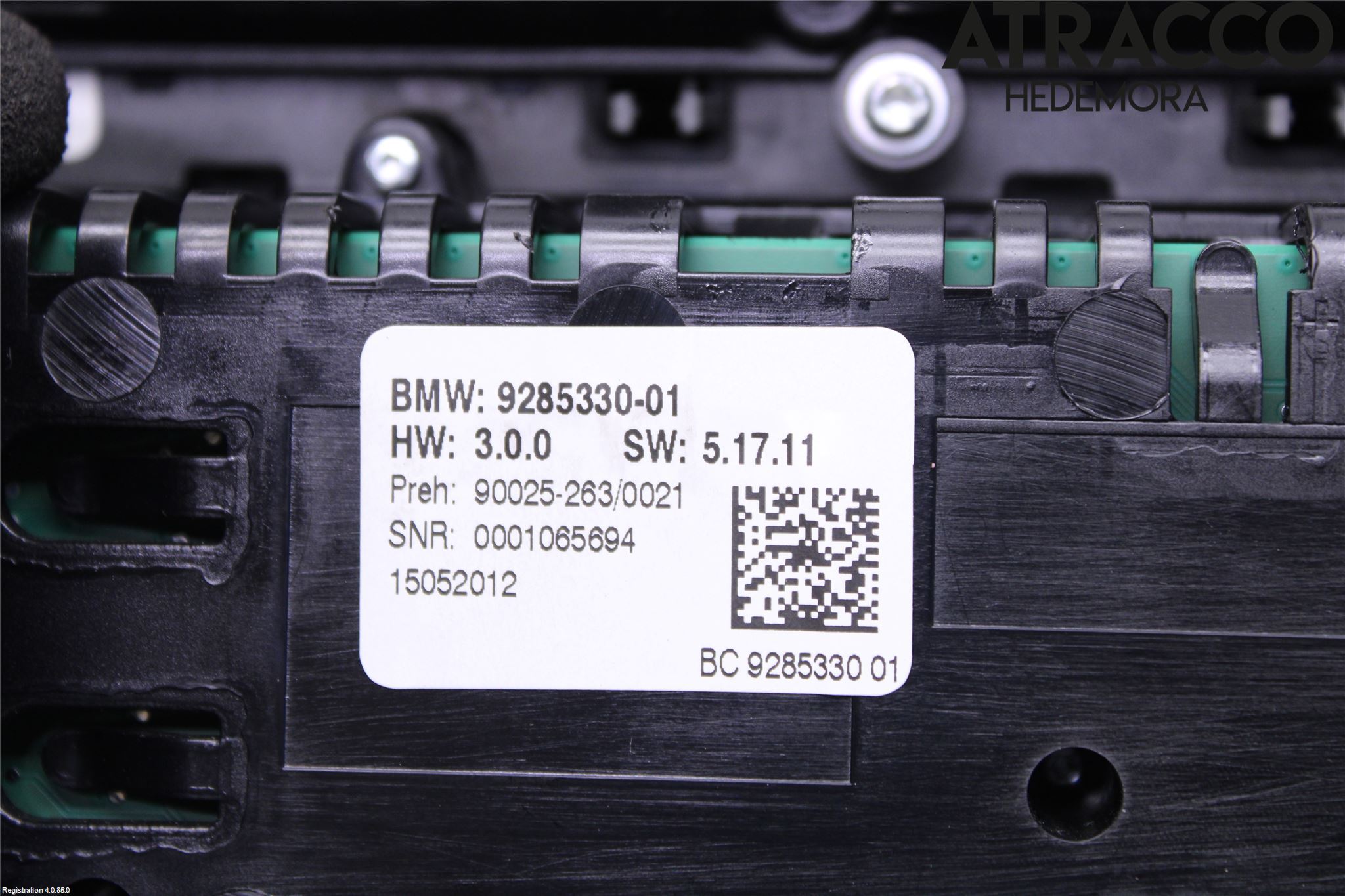 BMW 5 F10/F11/F18 09-17 Ac Styrenhet Ac Manöveren