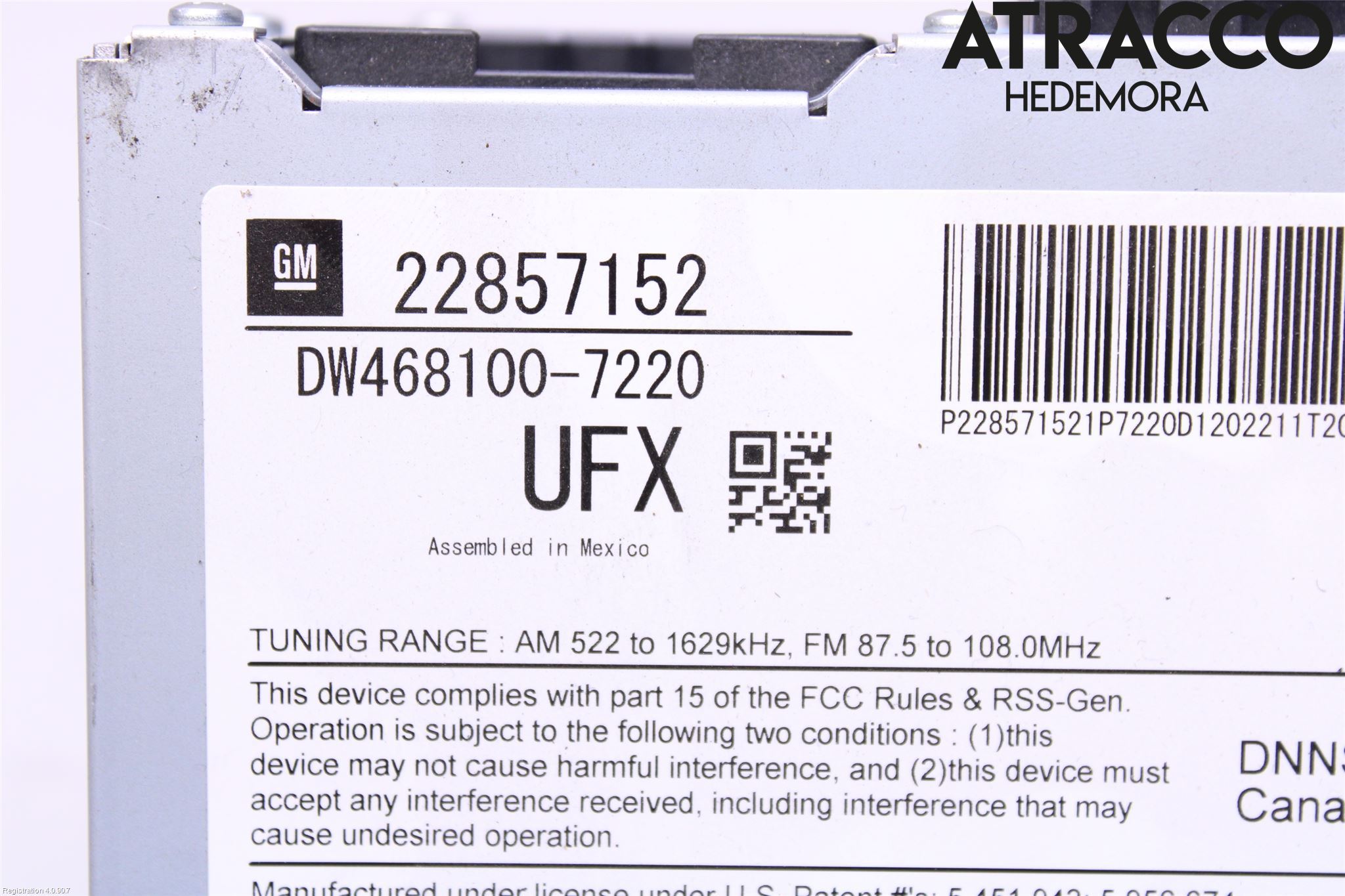 Övriga CHEVROLET VOLT Cd Radio - Multimediapanel