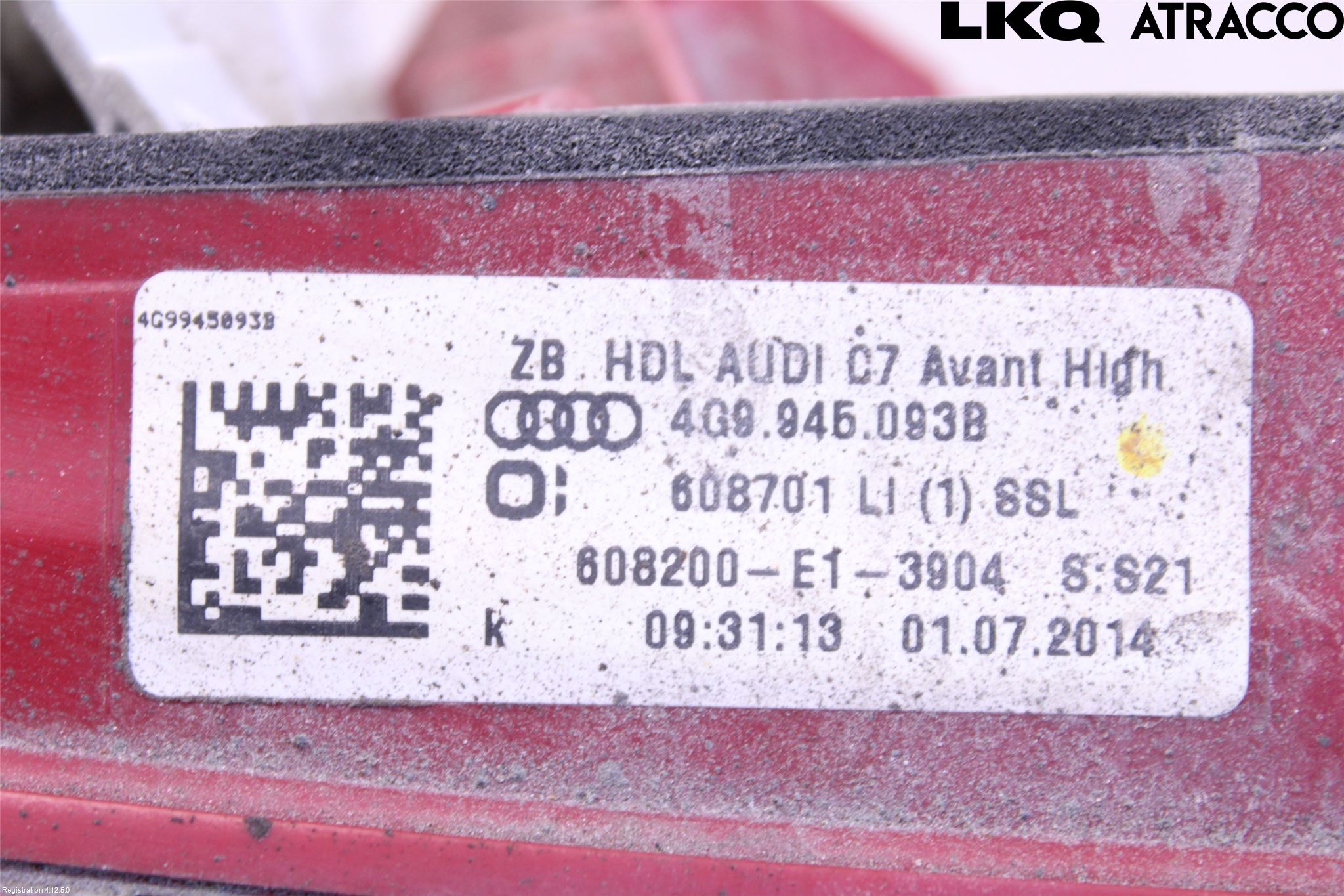 Audi A6/S6 4G 11-18 Bakljus Lucka Vä