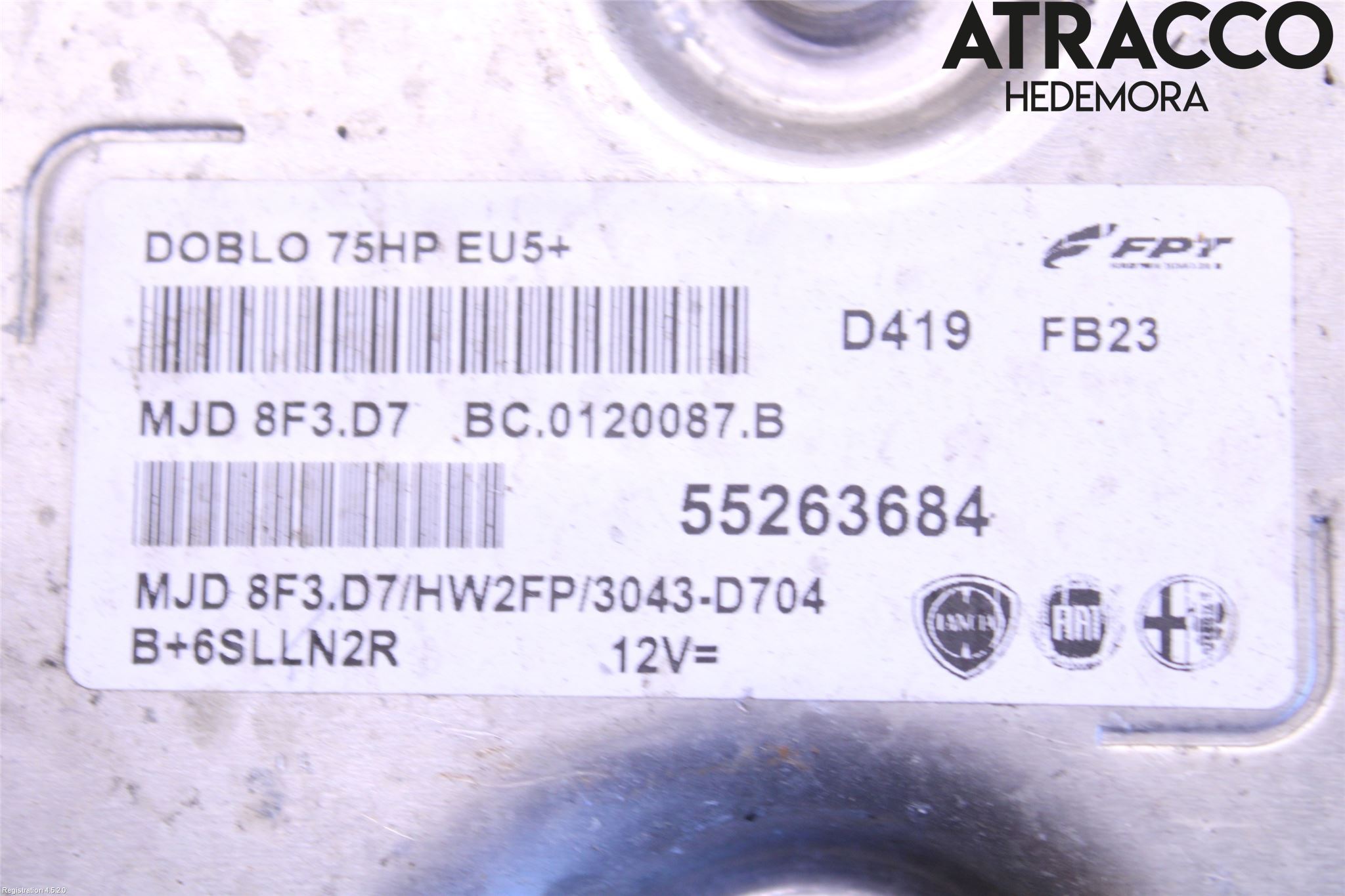 Fiat DOBLO CARGO Styrenhet Inspump Diesel