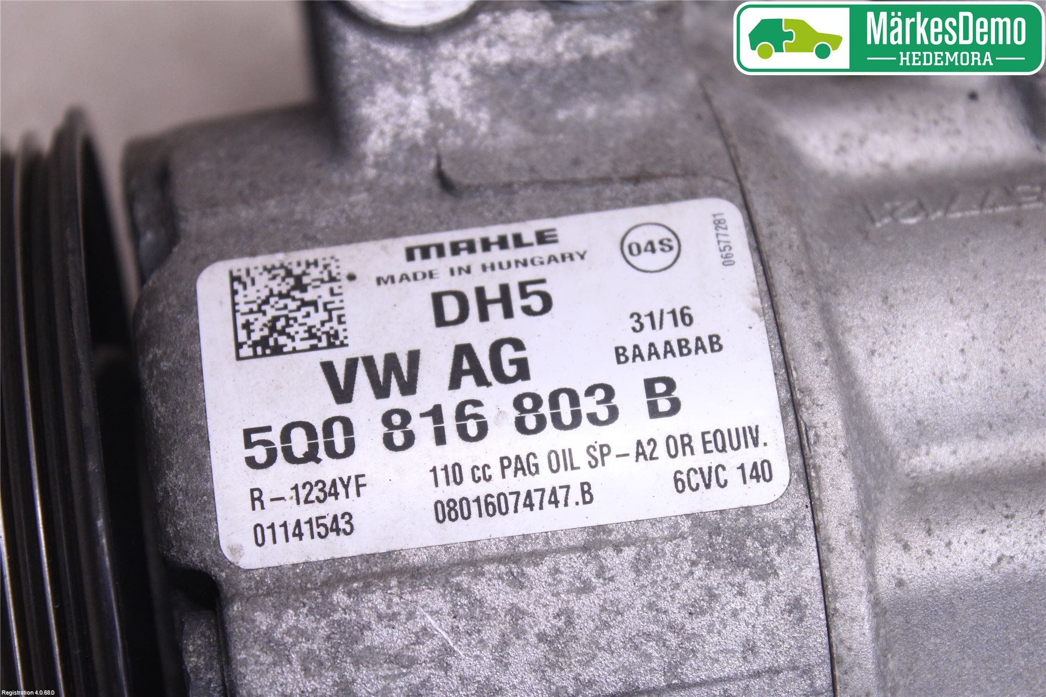 Volkswagen VW GOLF / E-GOLF VII 13-20 Ac Kompressor