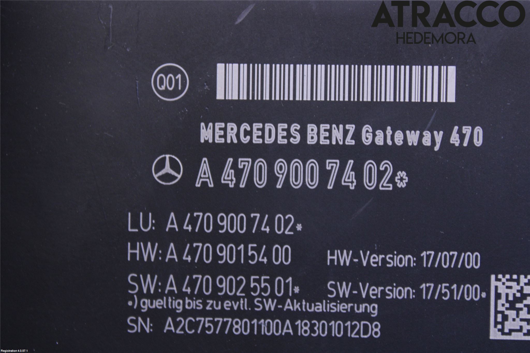 Mercedes-Benz MB X-KLASS (BR 470) 18-20 Styrenhet Övrigt