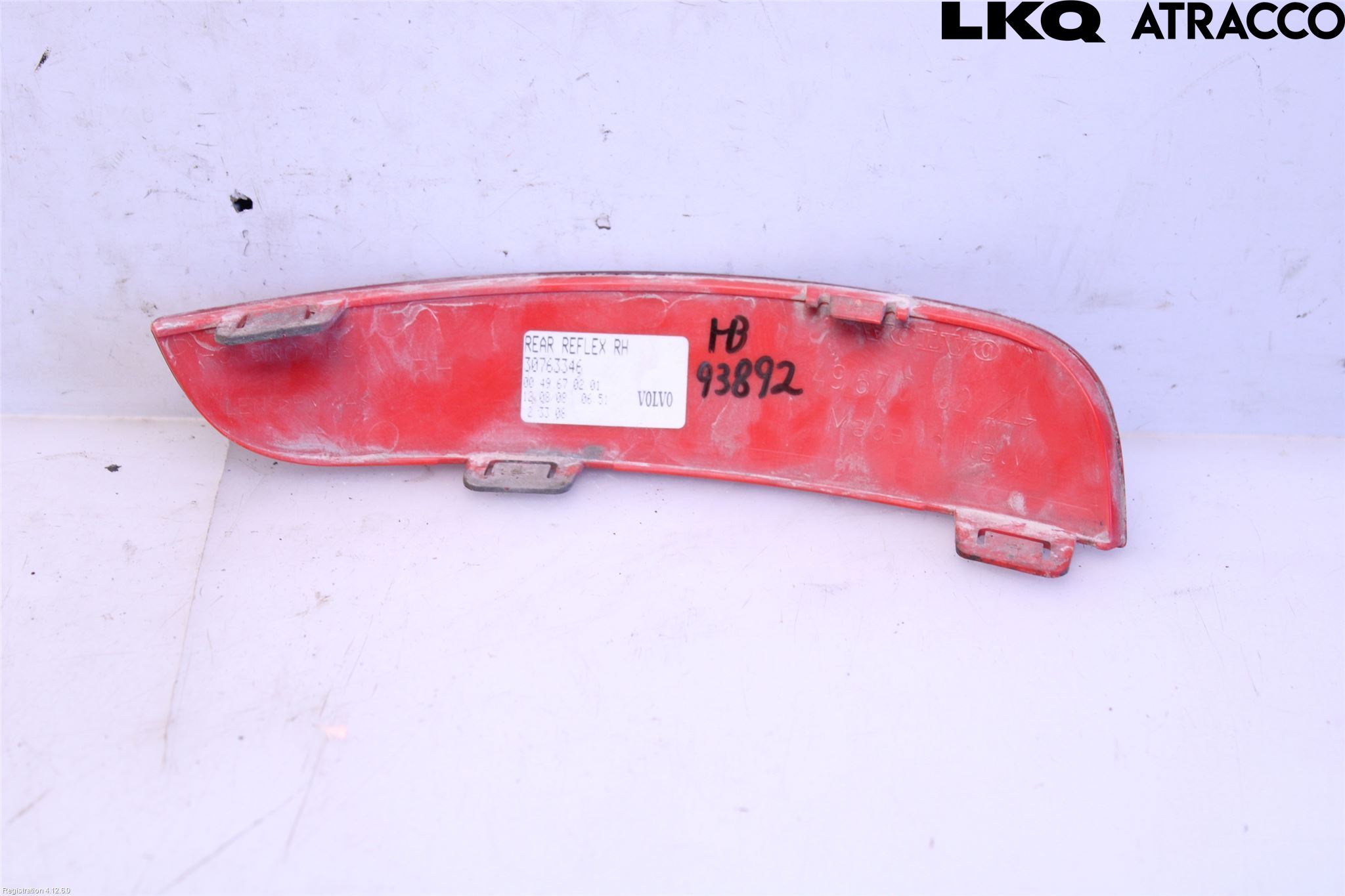 Volvo S40 08-12 Dimljus/Reflex Bak