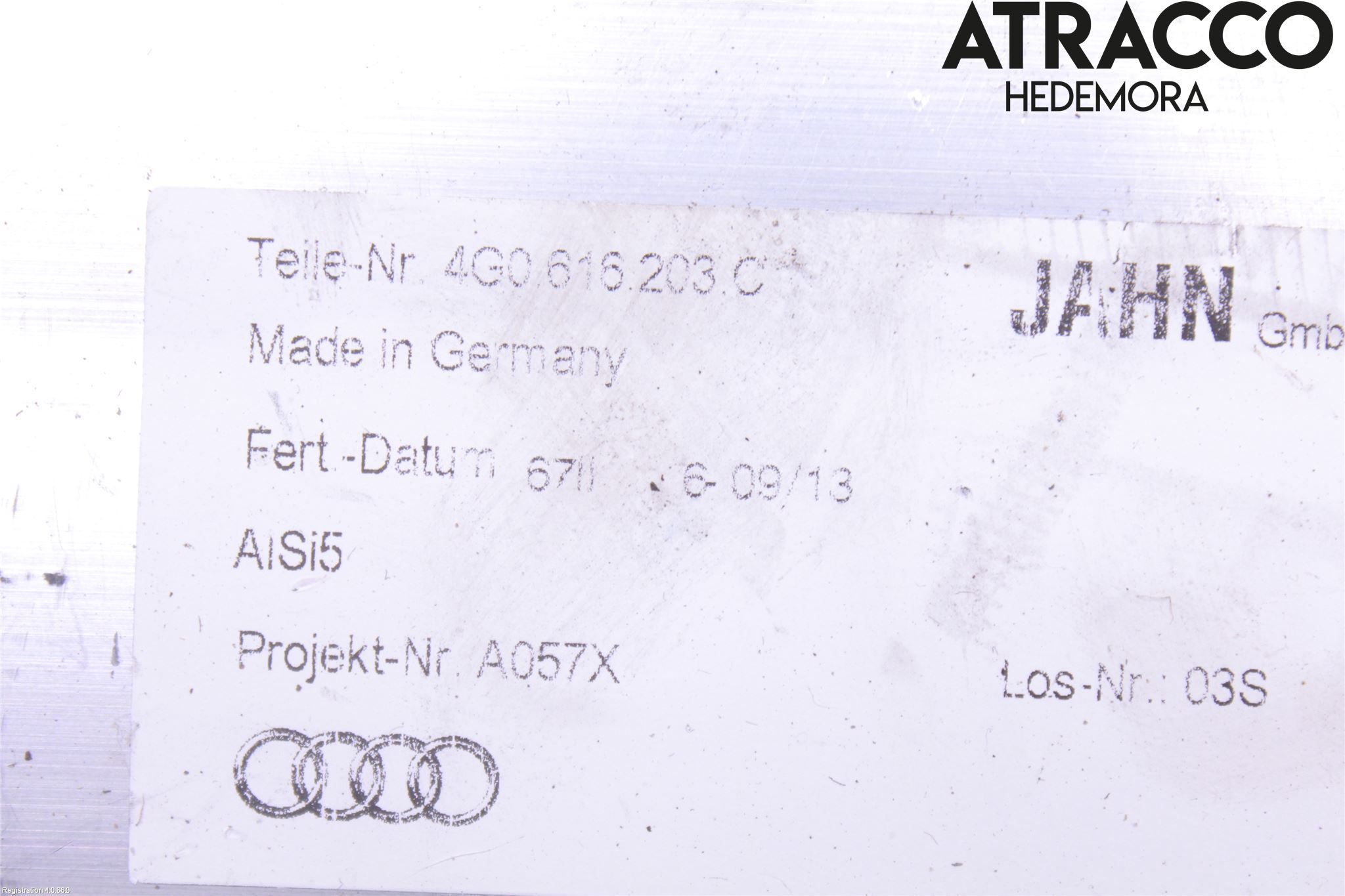 Audi A6 ALLROAD 12-18 Nivå/Luftförändring Trycktank