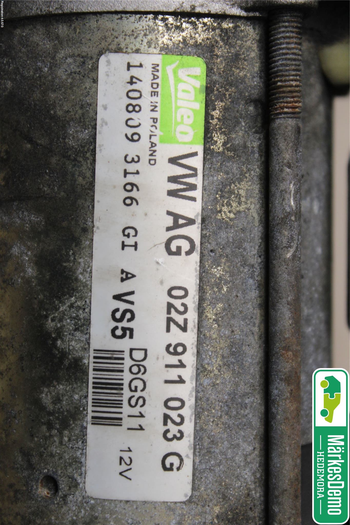 Volkswagen VW GOLF VI 09-13 Startmotor