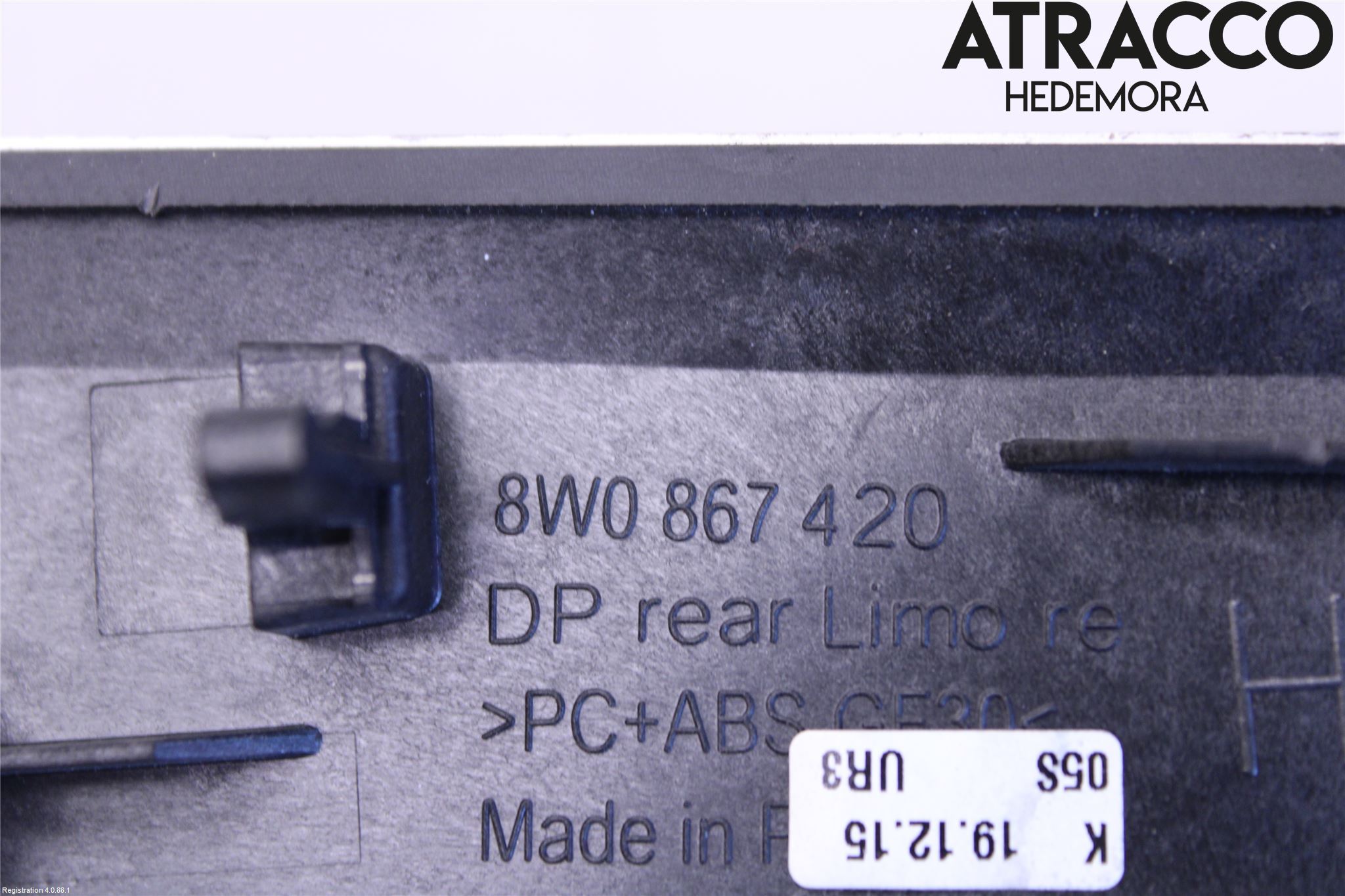 Audi A4/S4 B9 16-19 Dörrklädsel Inlägg-List Hö