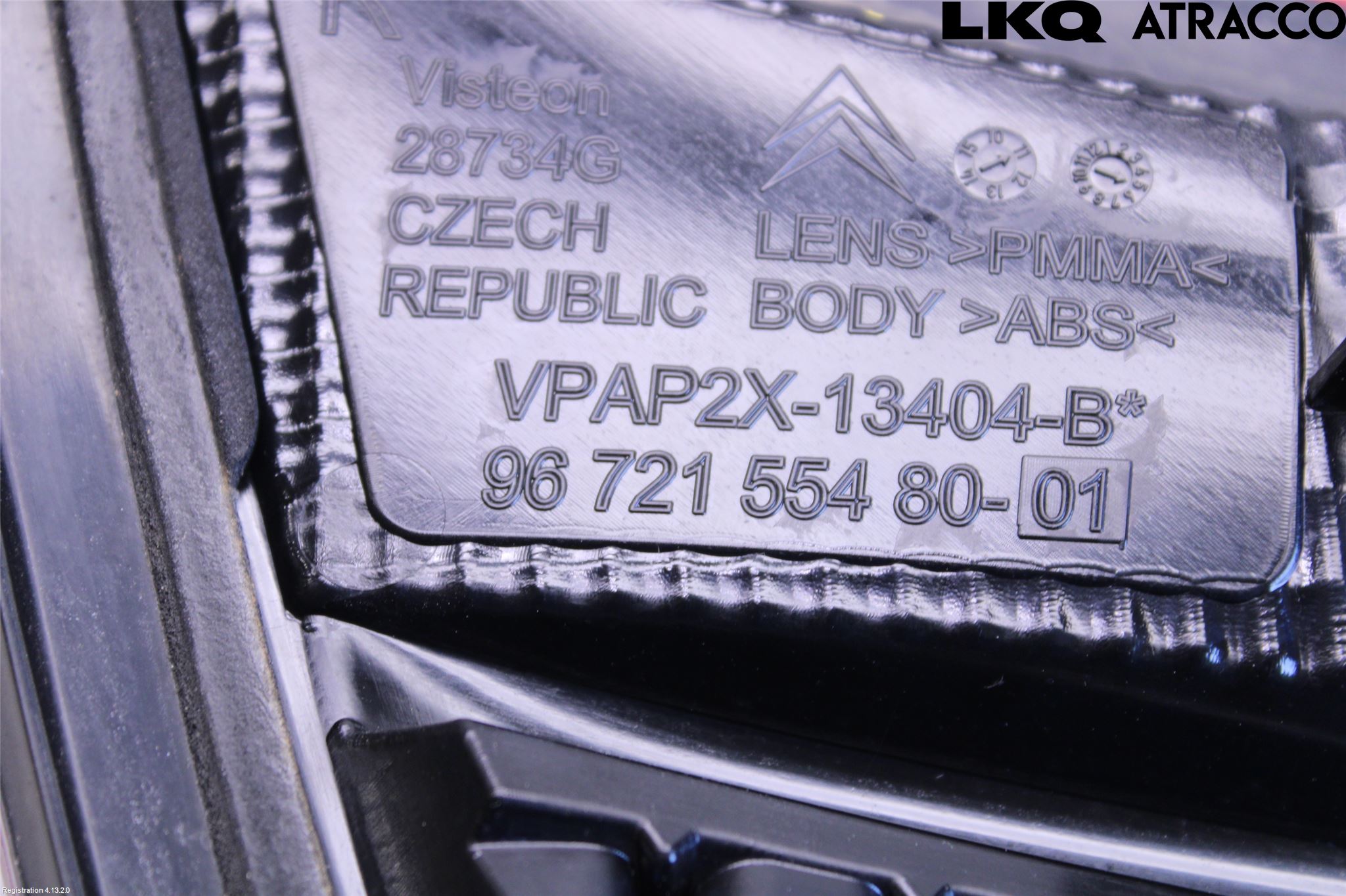 Citroen C4 II 11-18 Bakljus Lucka Hö