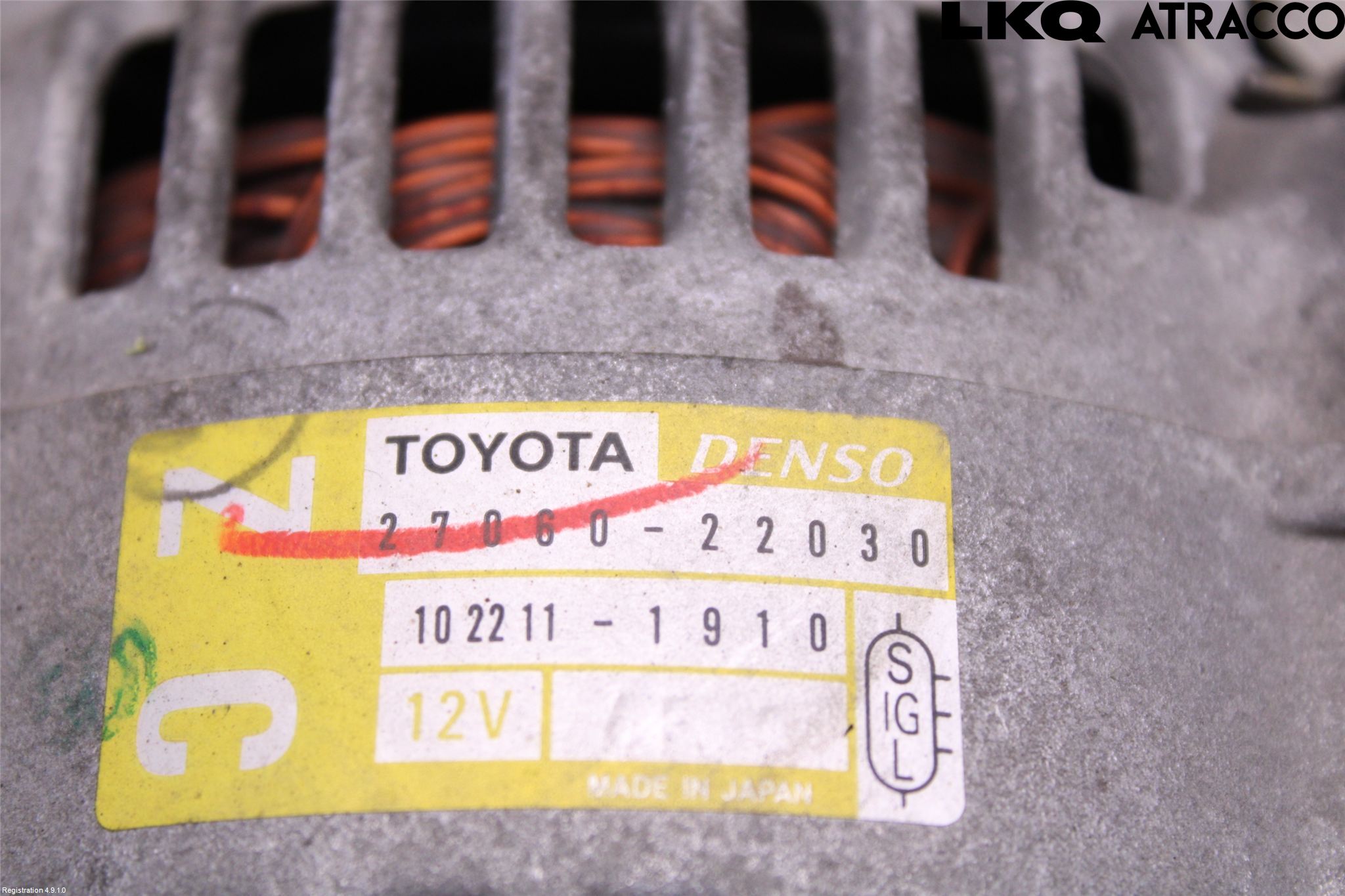 Toyota COROLLA 02-07 Generator
