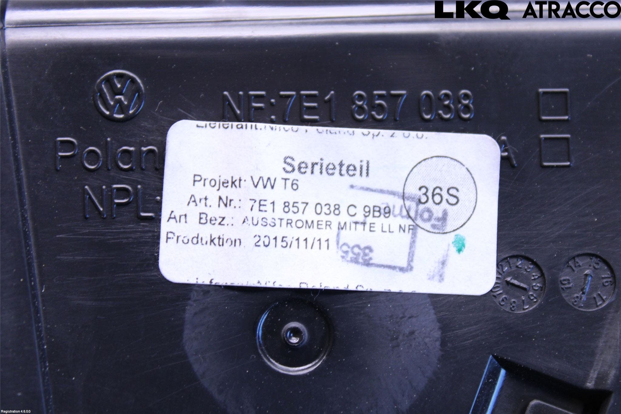 Volkswagen VW TRANSP/CARAVELLE (T6) 16-22 Defrosterkanal-Munstycke