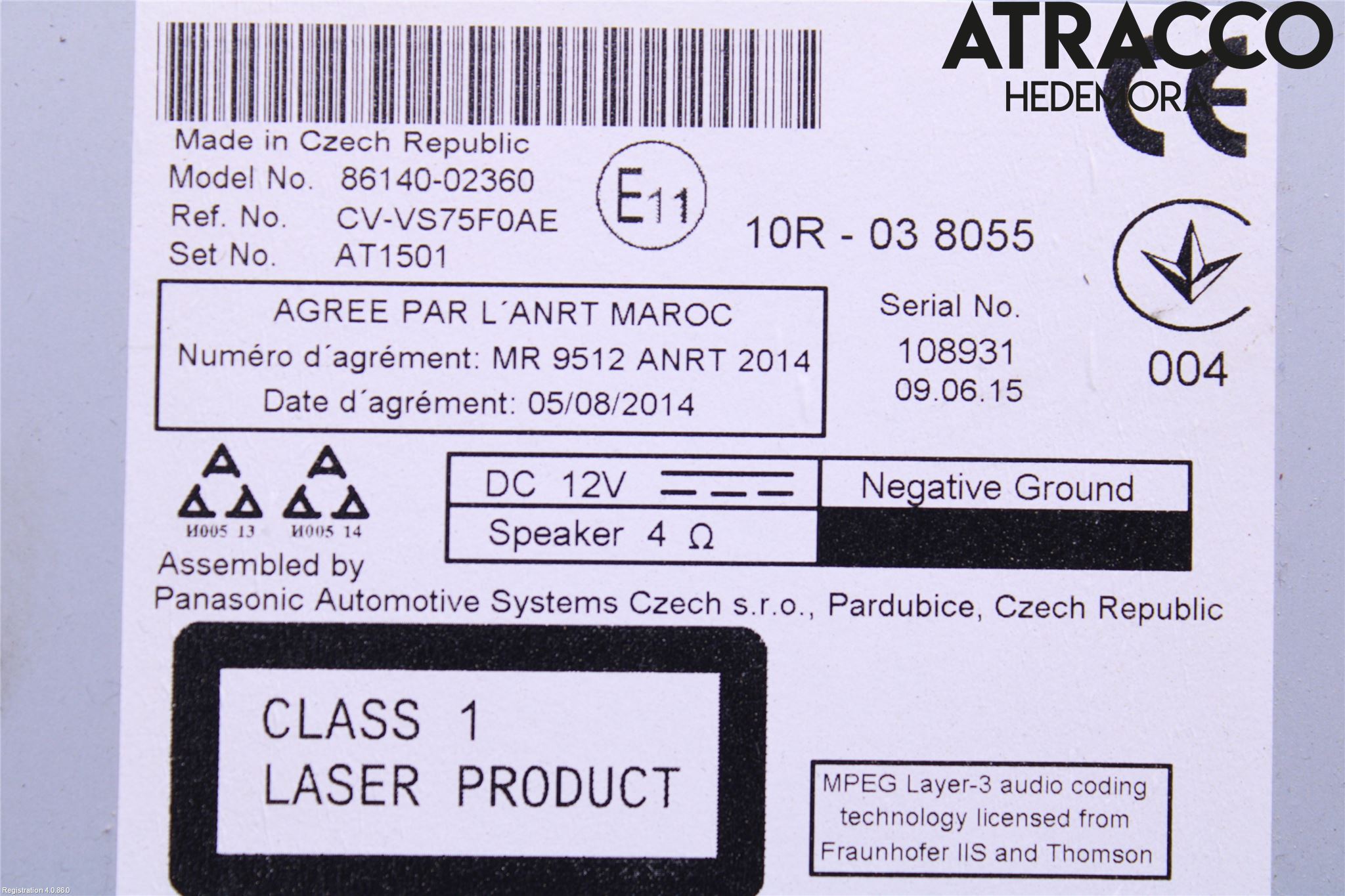 Toyota AURIS 13-19 Cd Radio - Multimediapanel