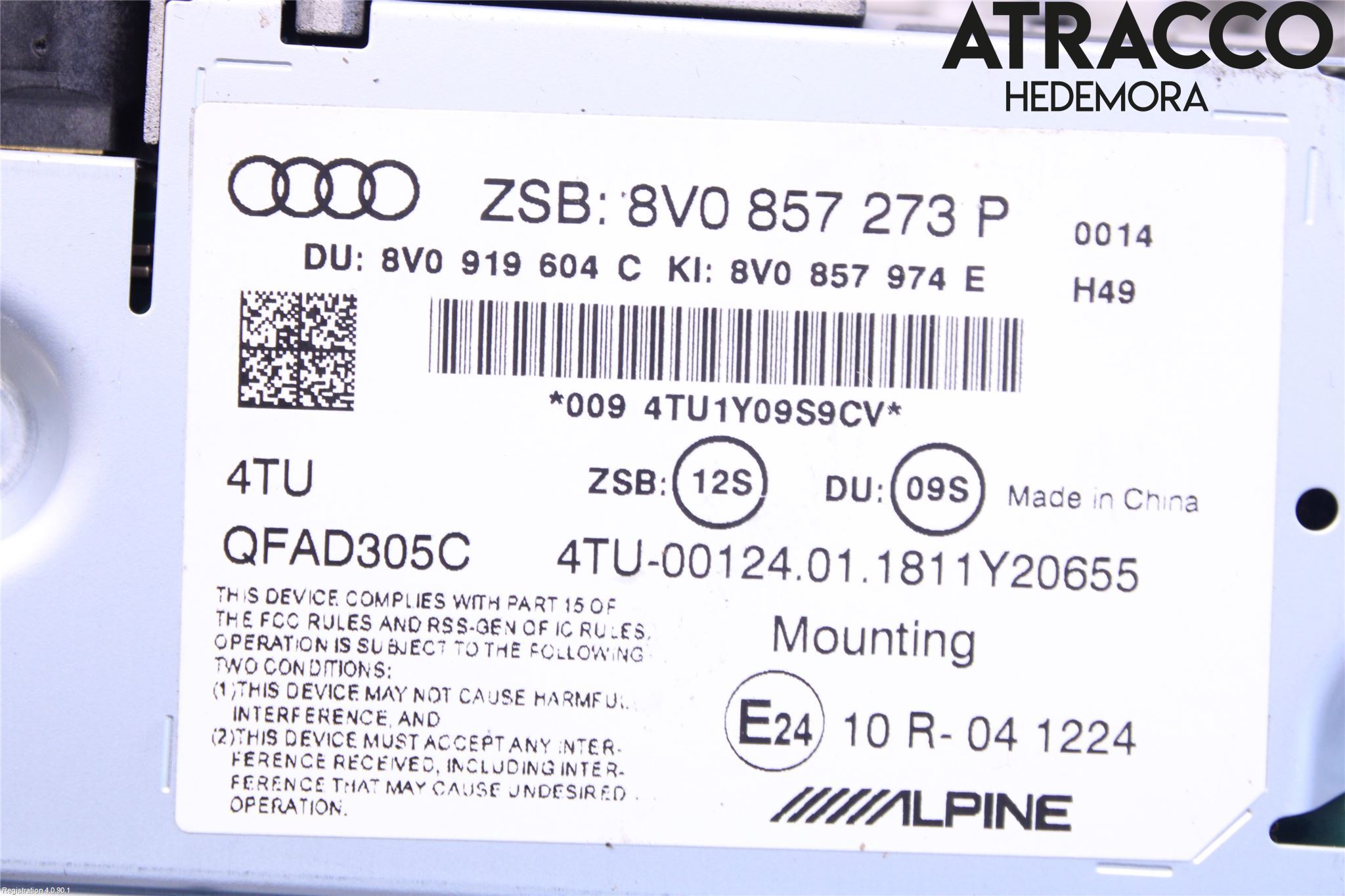Audi A3/S3 8V 13-20 Multifunktionsdisplay