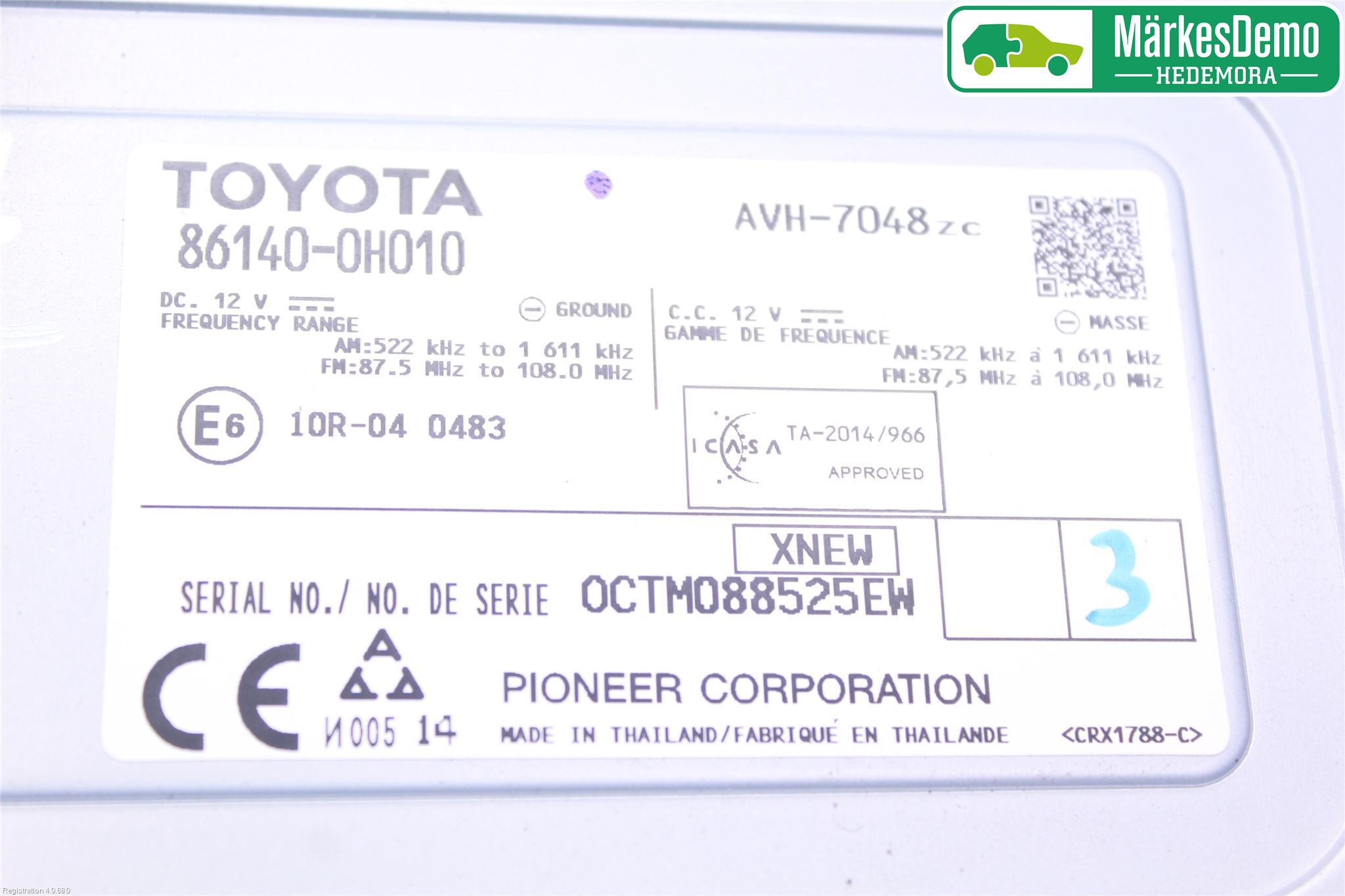 Toyota AYGO 15-21 Cd Radio - Multimediapanel