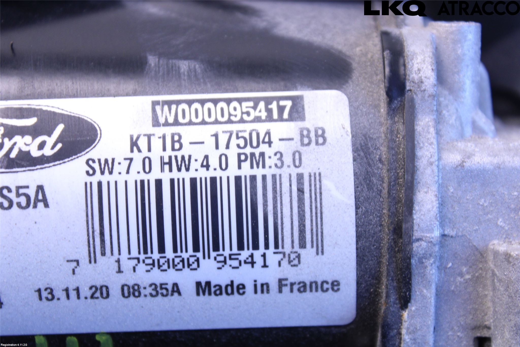 Ford TRANSIT/TOURNEO CONNECT 13-22 Torkarmotor Vindruta