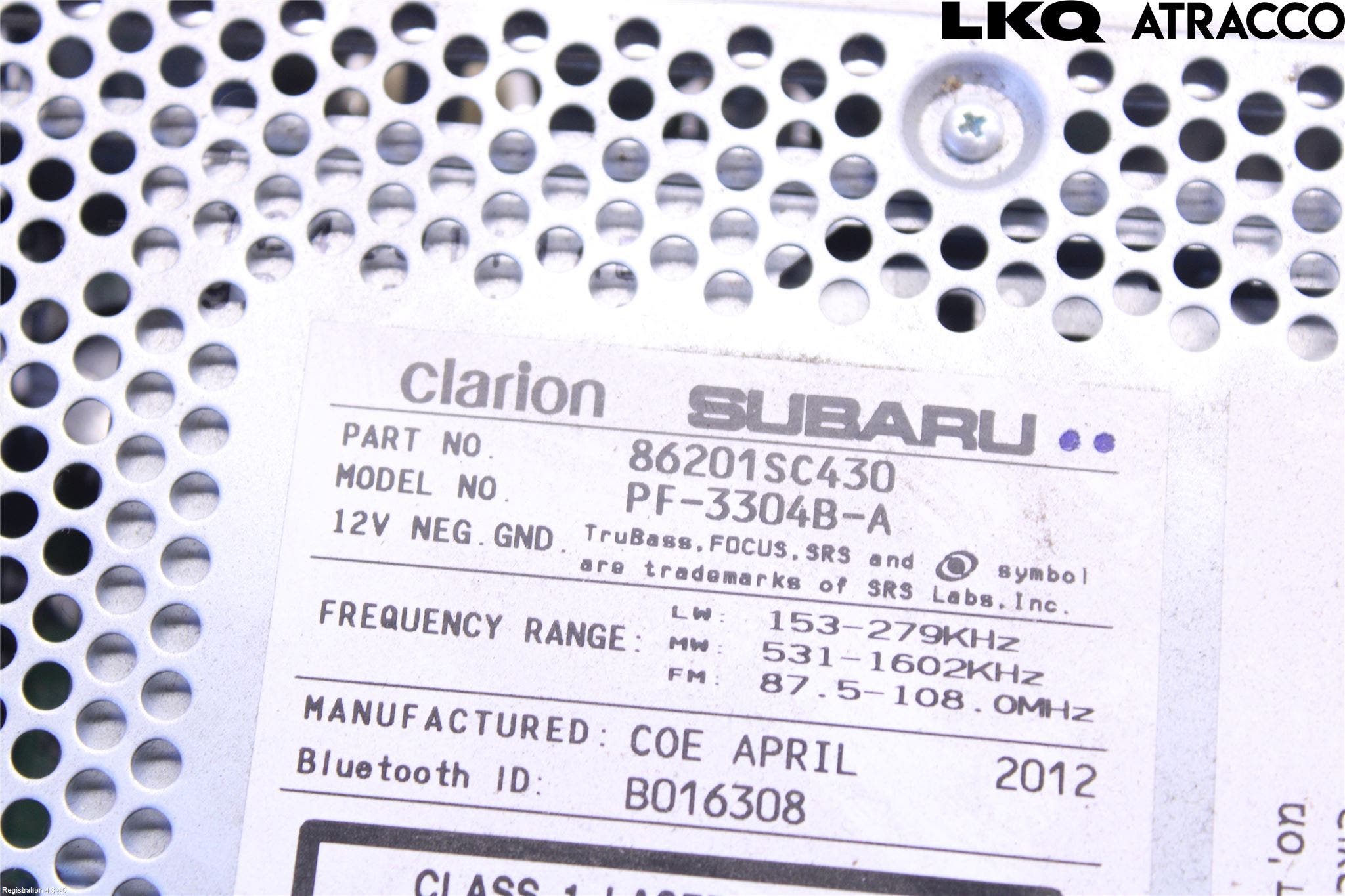 Subaru FORESTER SH 08-13 Cd Radio - Multimediapanel