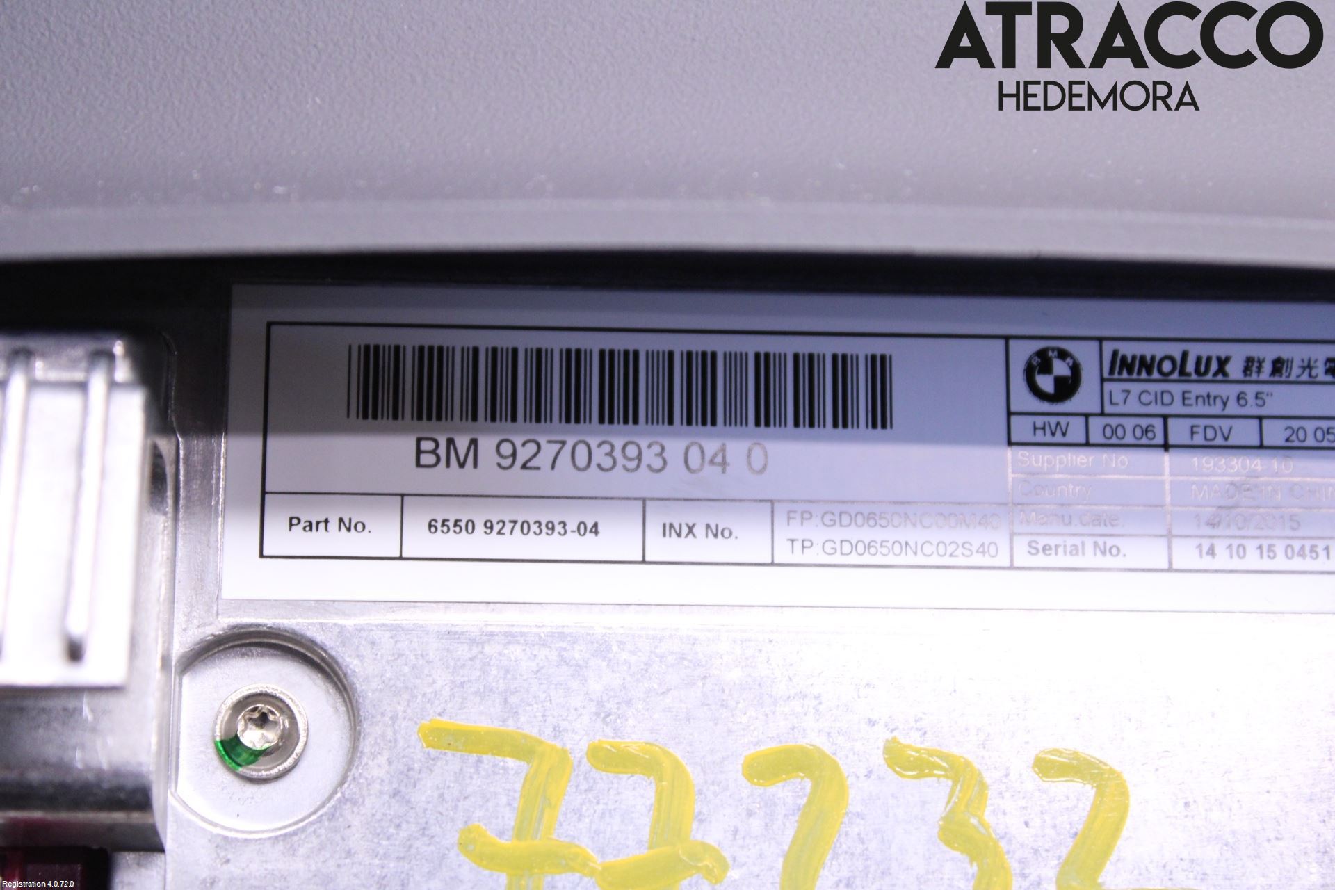 BMW 3 F30/F31/F80 12-19 Cd Radio - Multimediapanel