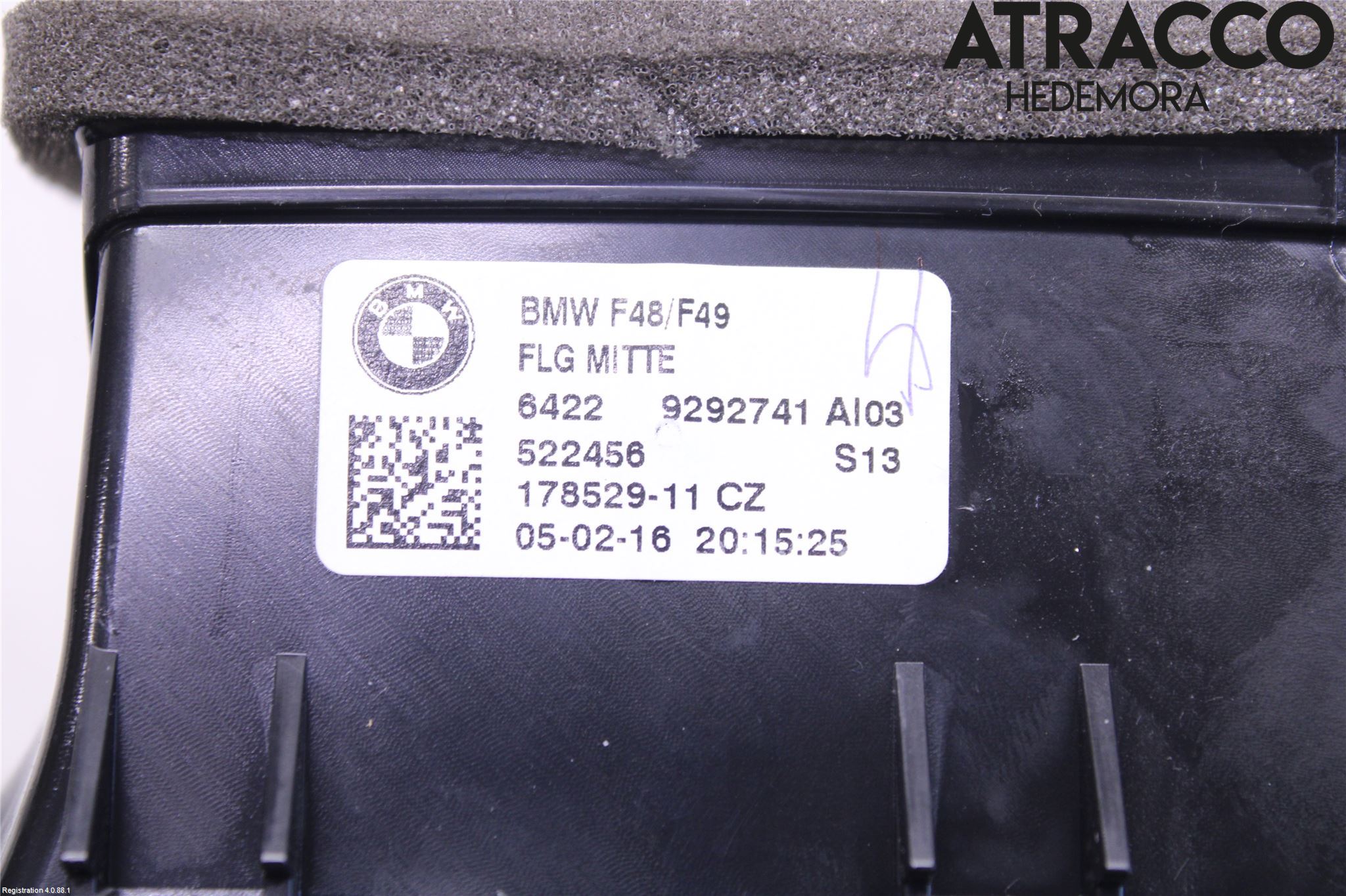 BMW X1 F48 15-22 Defrosterkanal-Munstycke
