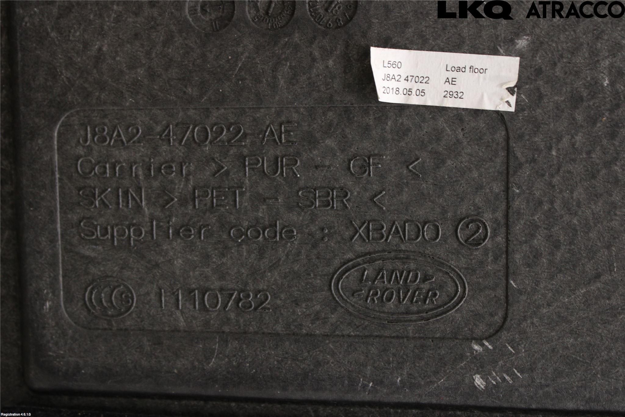 Landrover RANGE ROVER VELAR (L560) 17- Bagage Golv