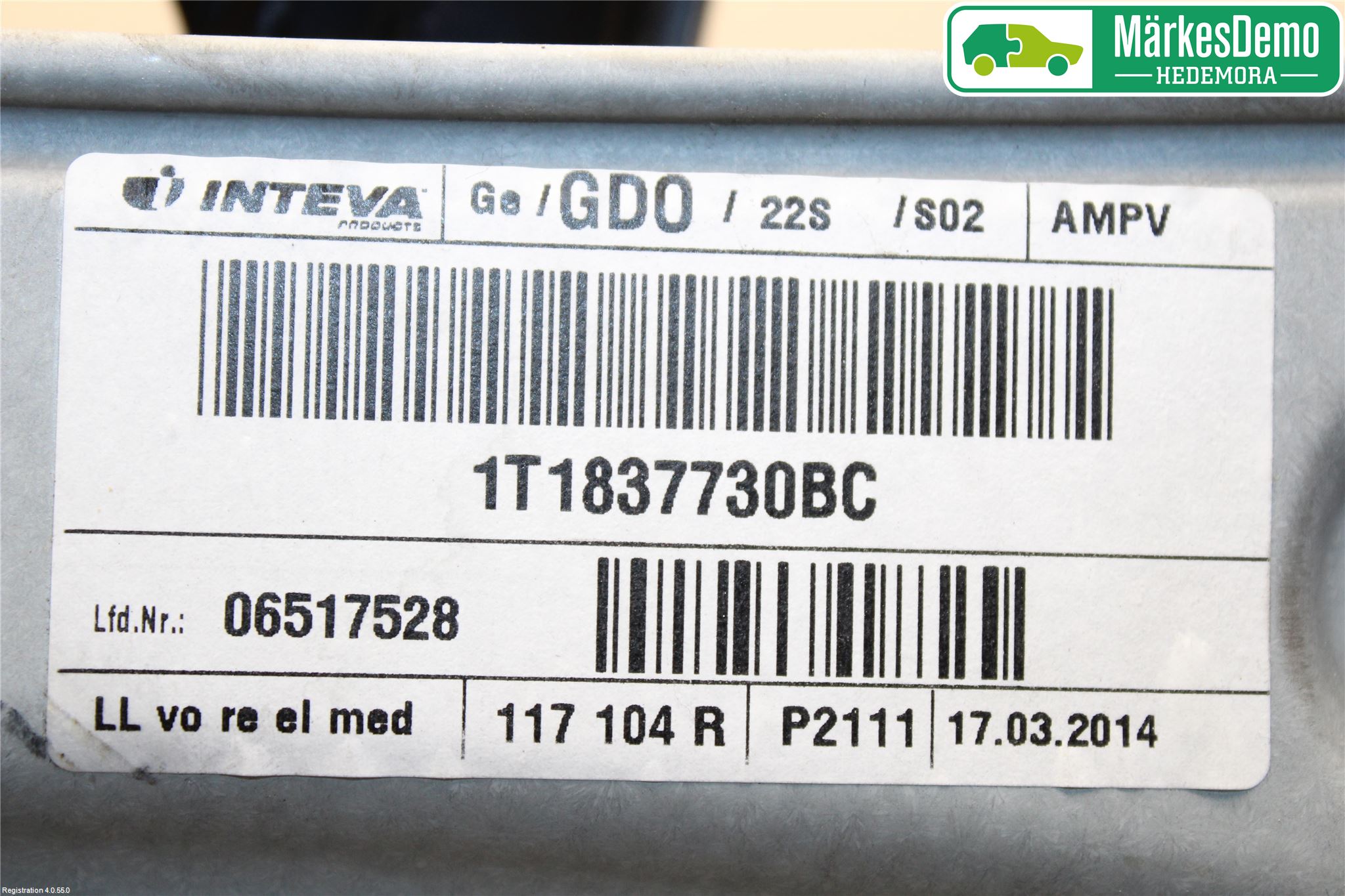 Volkswagen VW TOURAN 10-15 Fönsterhiss El Kompl