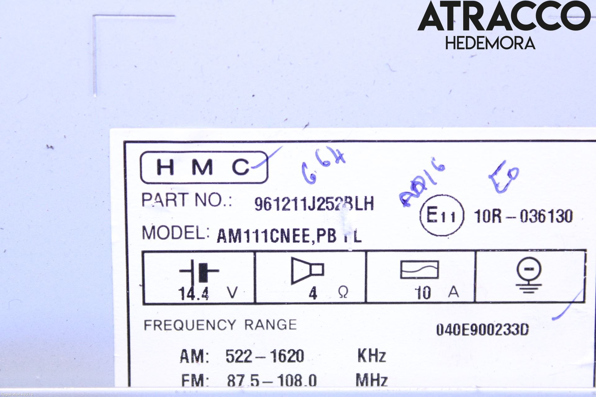 Hyundai i20 PB 09-14 Cd Radio - Multimediapanel