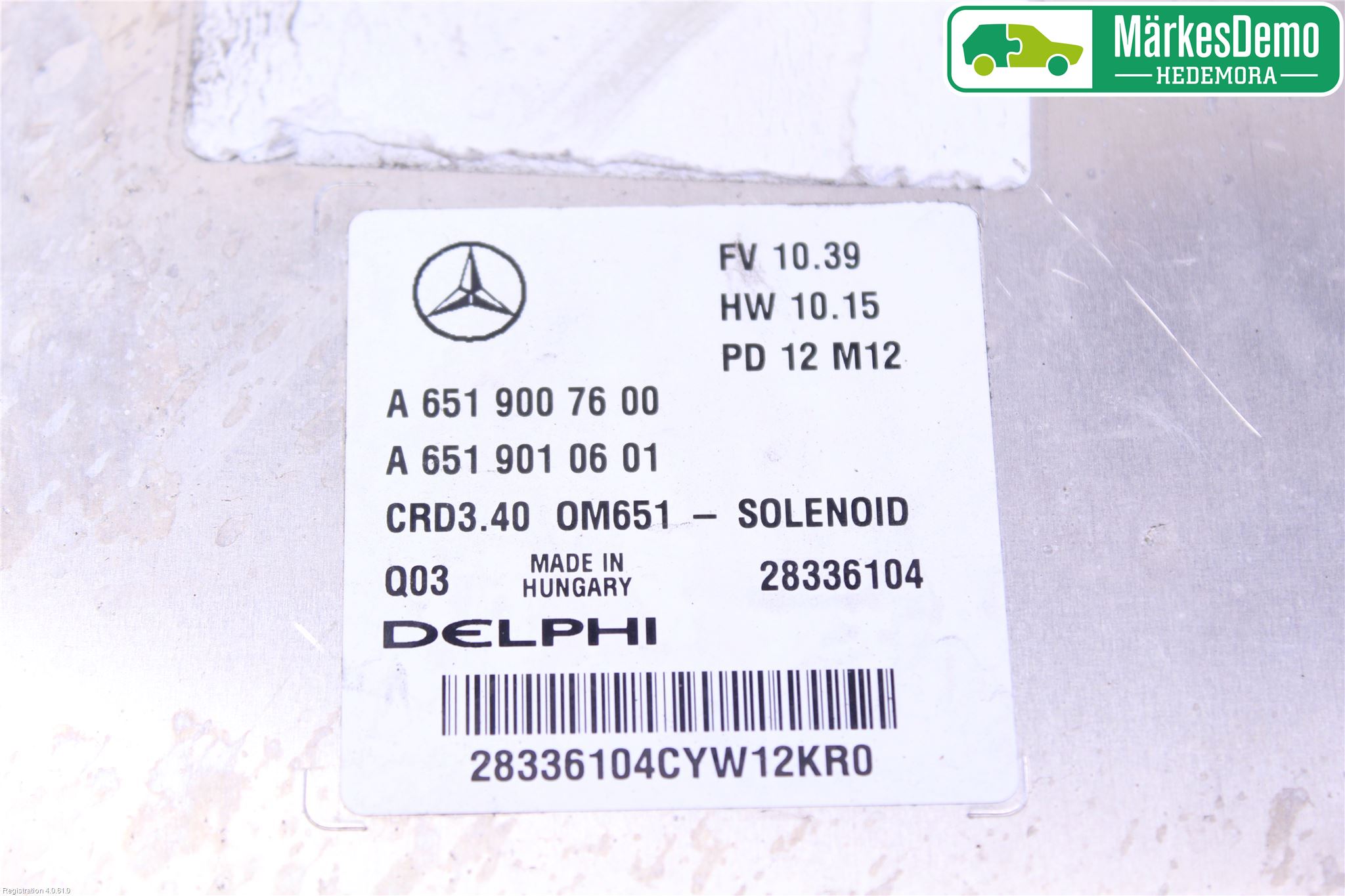 Mercedes-Benz MB A-KLASS (W176) 13-18 Styrenhet Inspump Diesel
