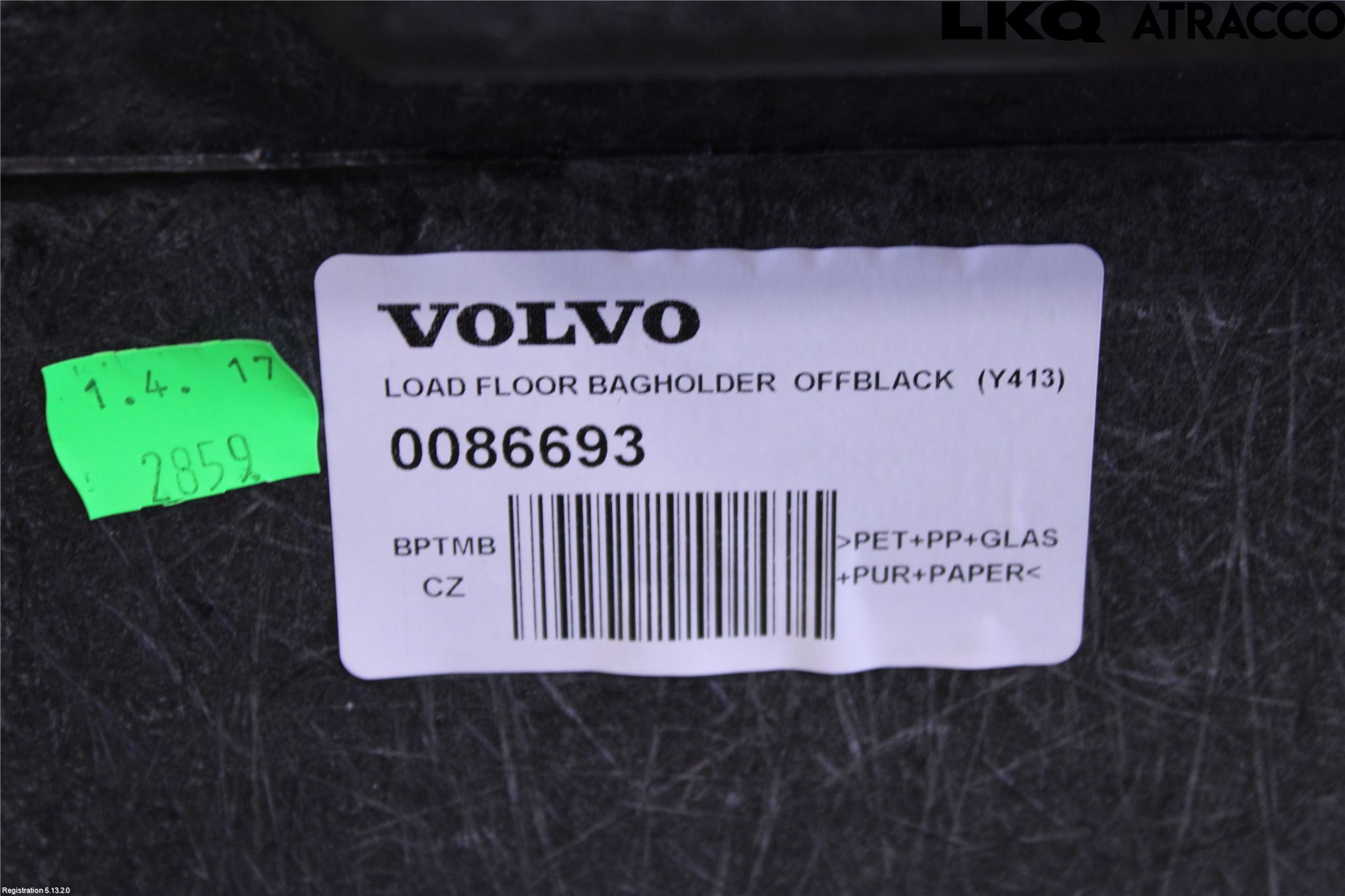 Volvo XC60 14-17 Bagage Golv