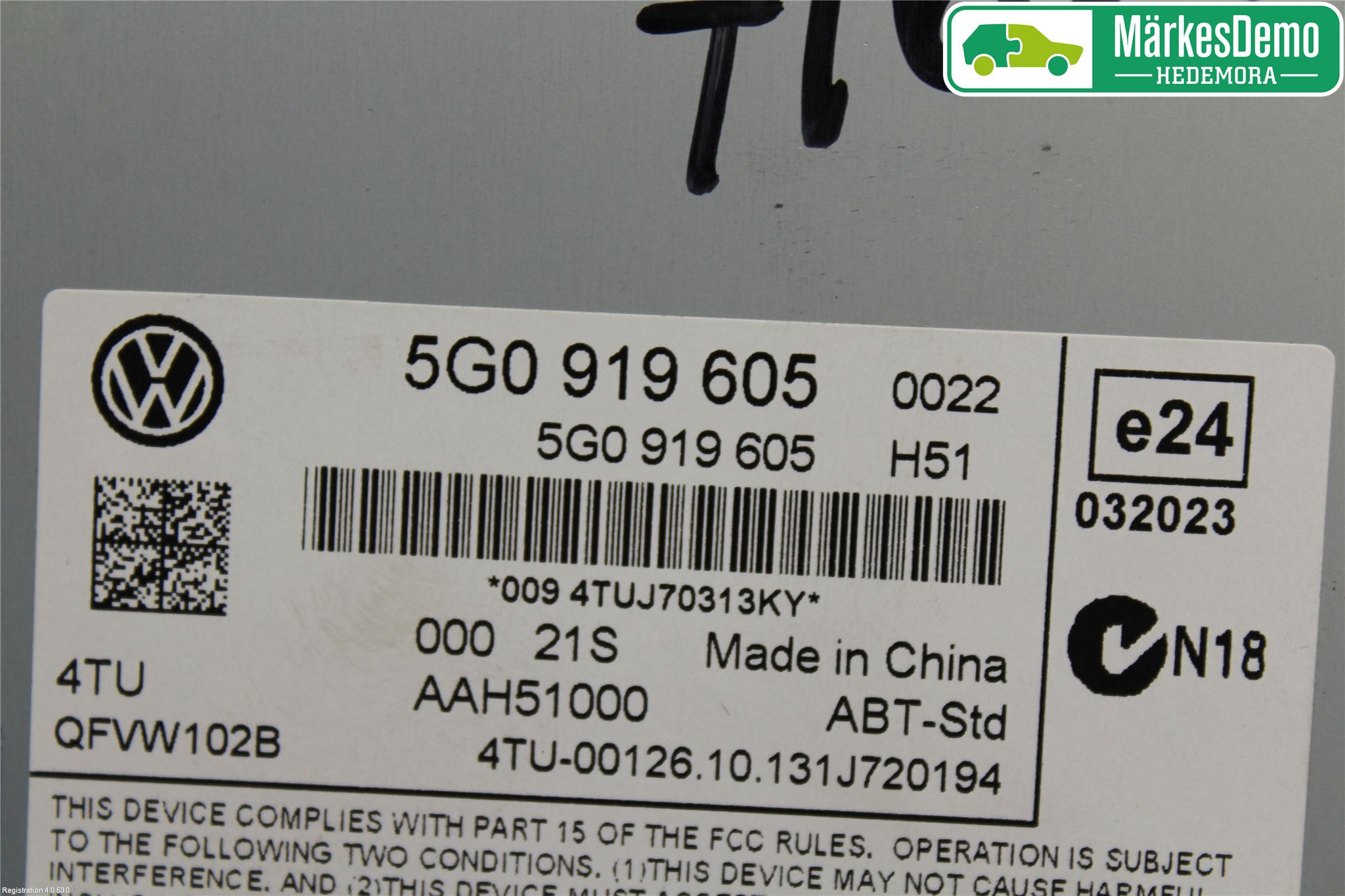 Volkswagen VW GOLF / E-GOLF VII 13-20 Multifunktionsdisplay