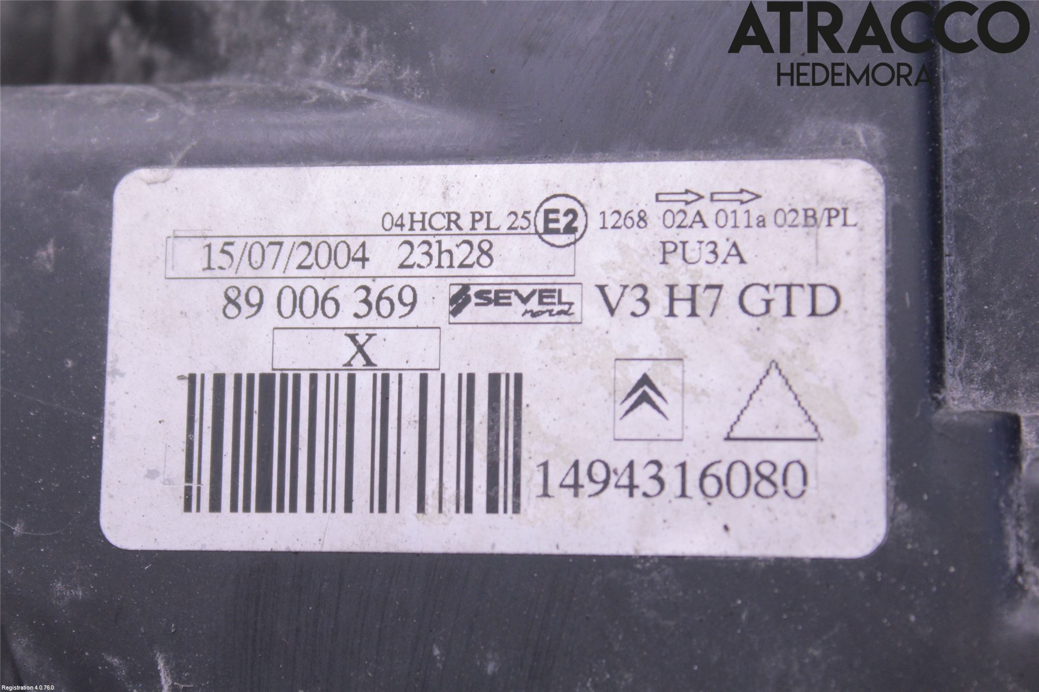 Citroen C8 Strålkastare Vänster