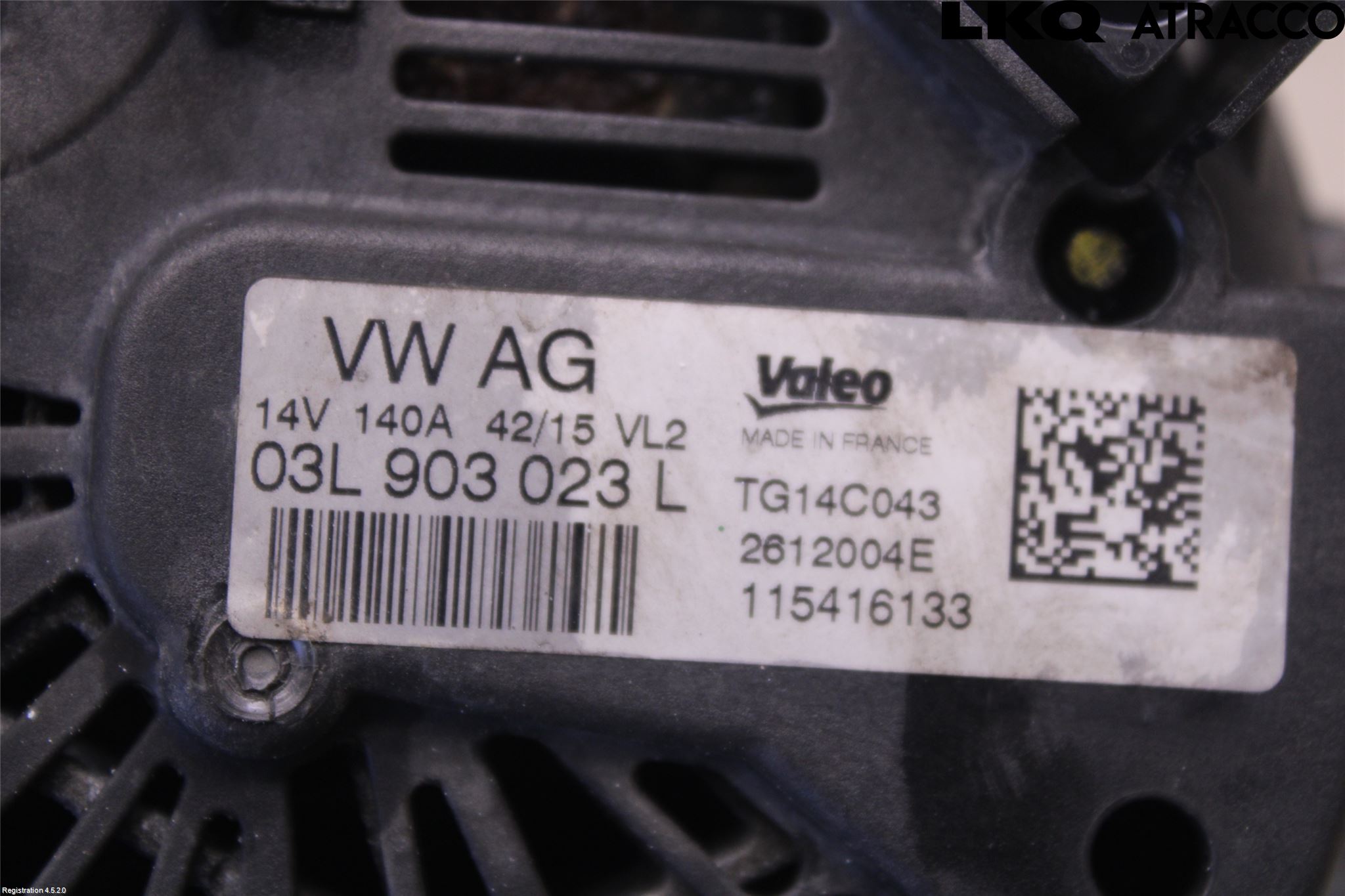 Volkswagen VW TIGUAN 07-16 Generator