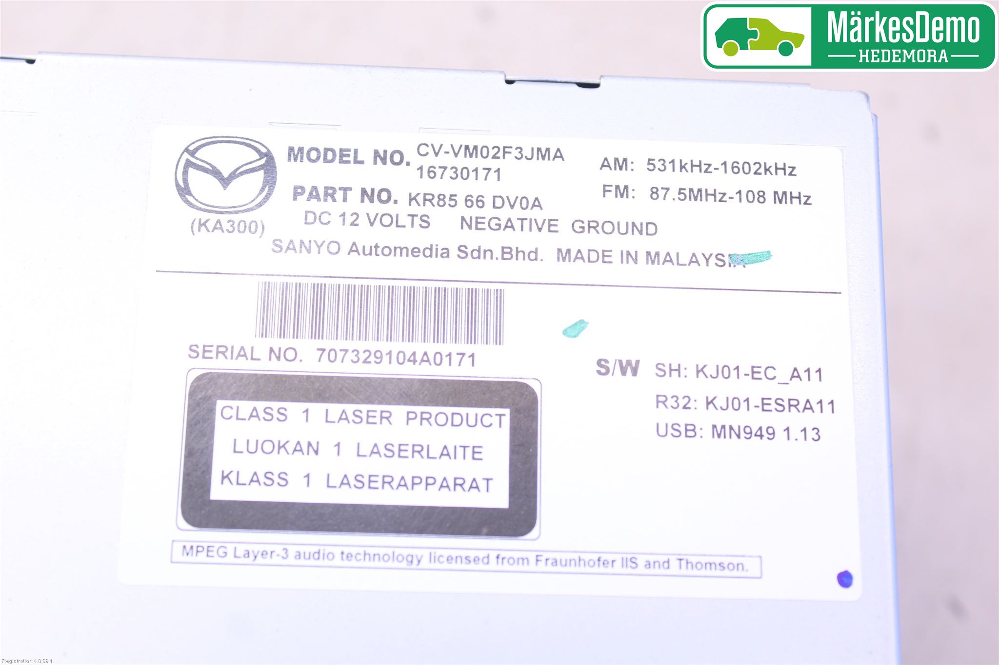 Mazda CX-5 12-17 Cd Radio - Multimediapanel