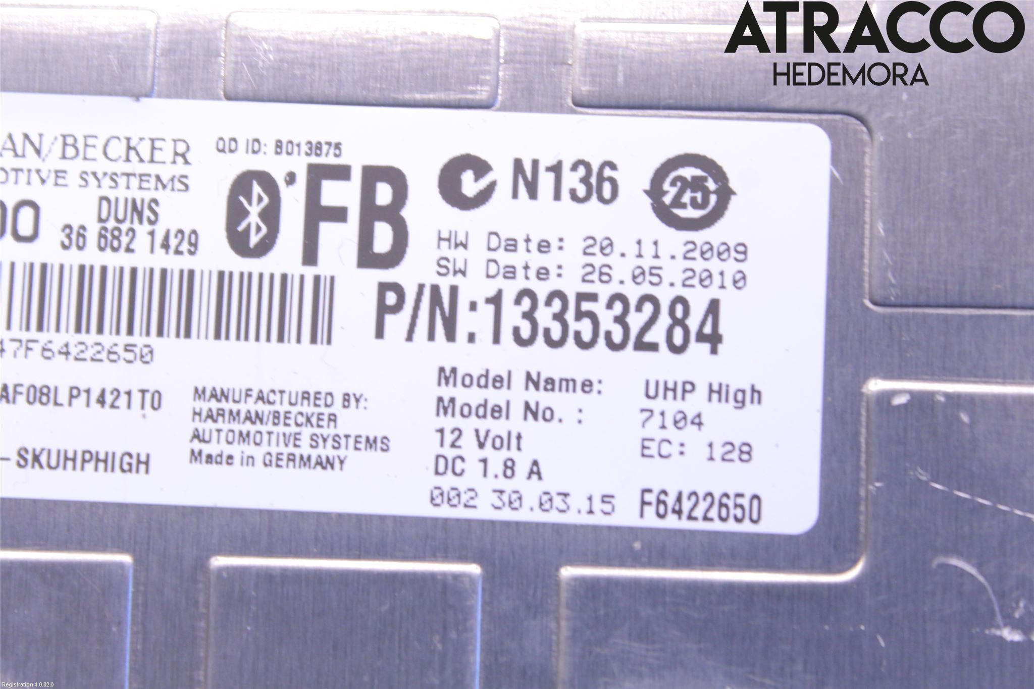 Opel CASCADA 13-19 Styrenhet Tal