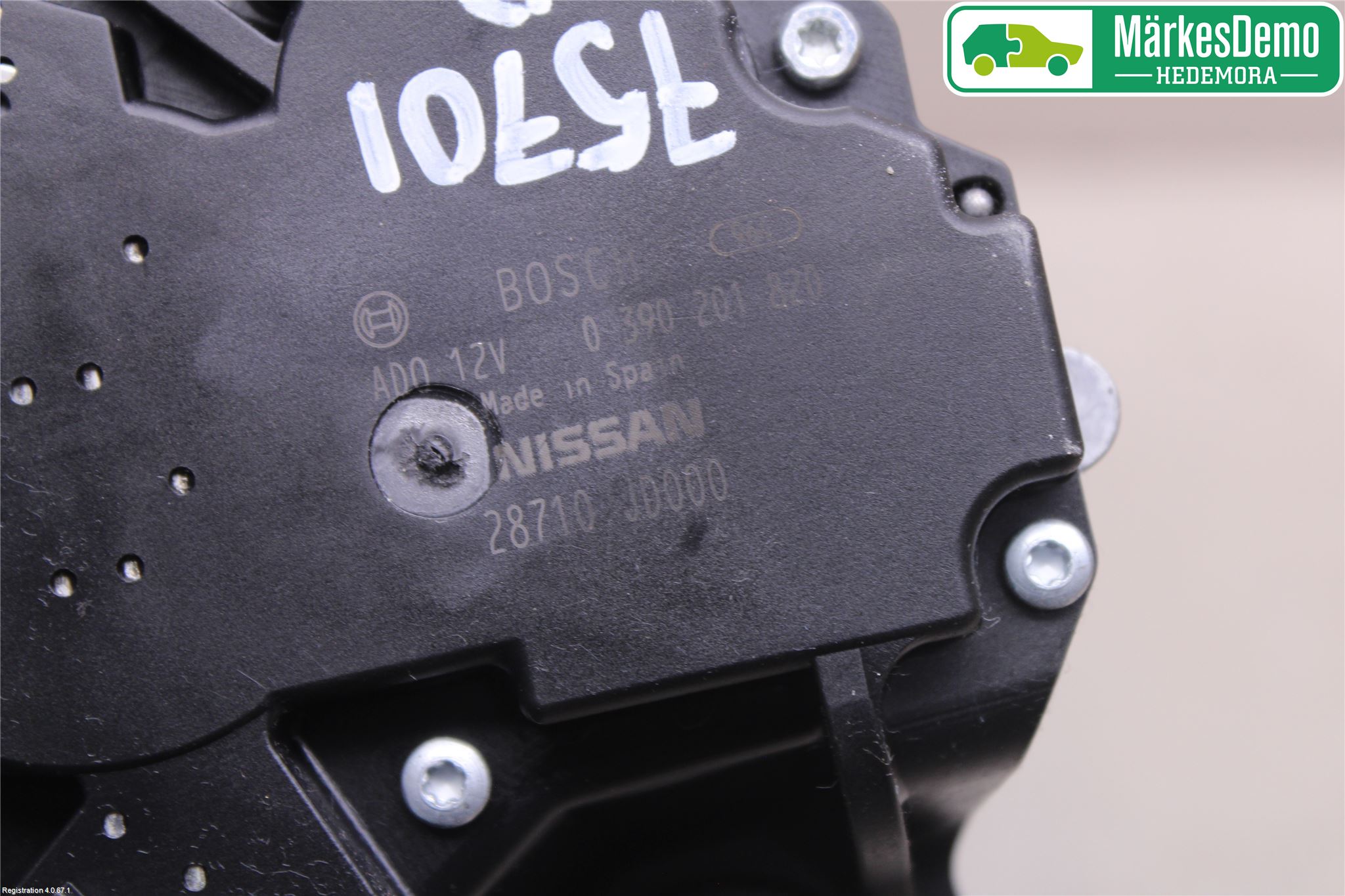 Nissan QASHQAI+2  10-14 Torkarmotor Baklucka
