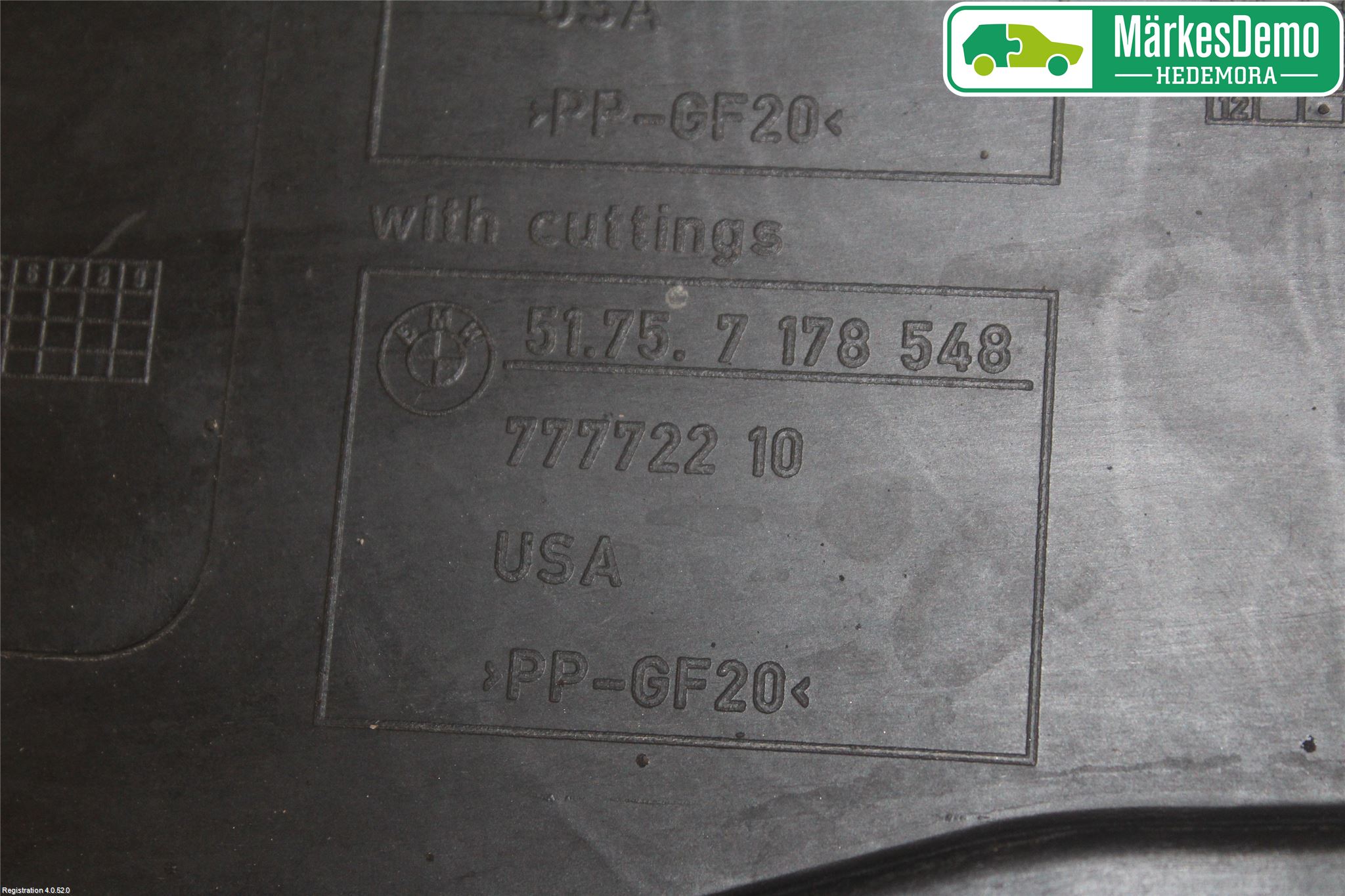 BMW X5 E70 07-13 Hasplåt Plåt-Plast