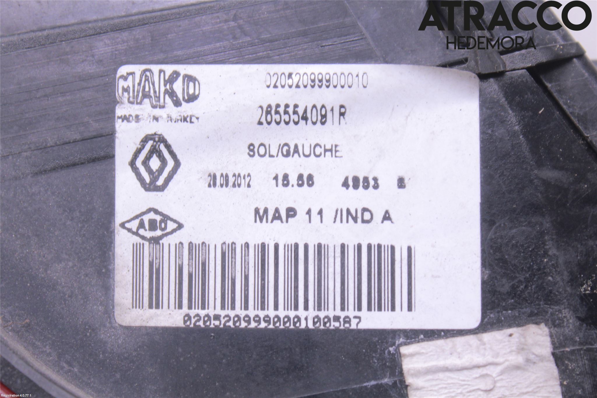 Renault CLIO IV 12-16 Bakljus Vänster