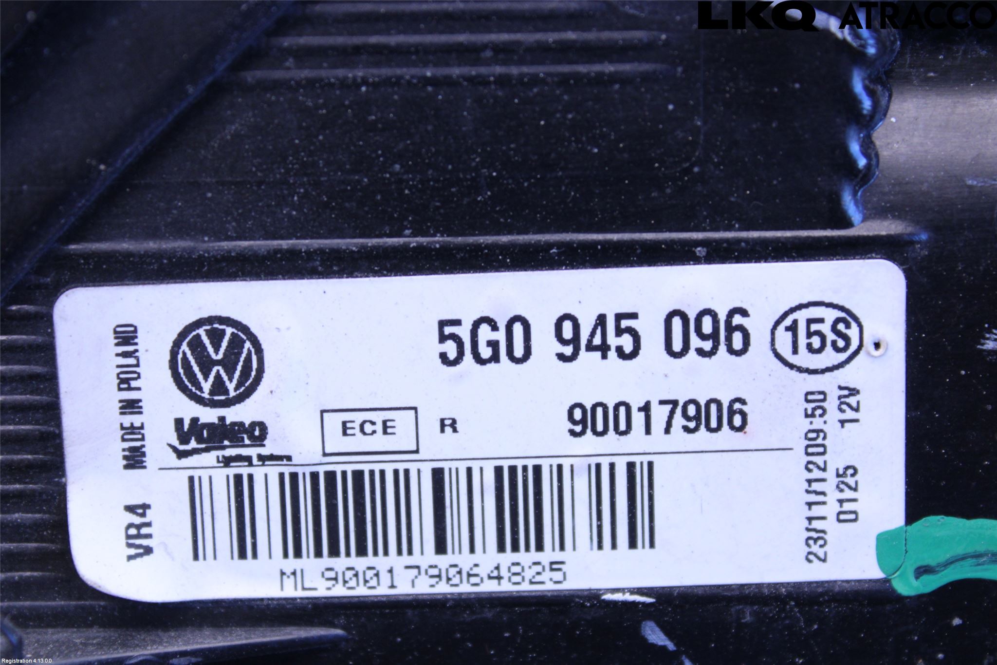 Volkswagen VW GOLF / E-GOLF VII 13-20 Bakljus Höger