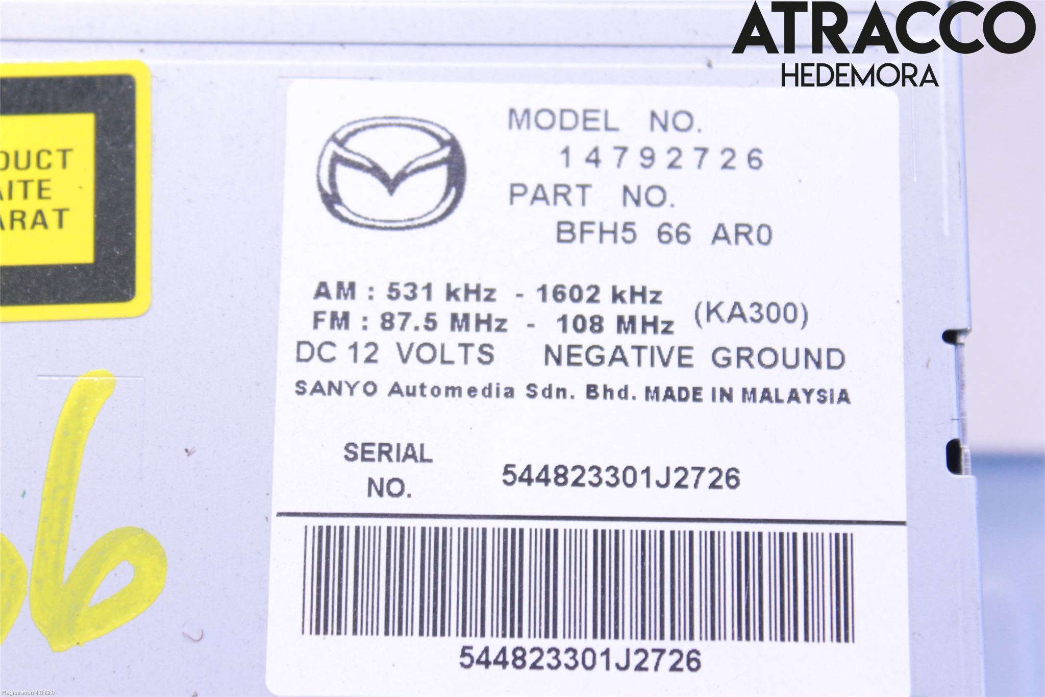 Mazda 3 II 09-13 Cd Radio - Multimediapanel