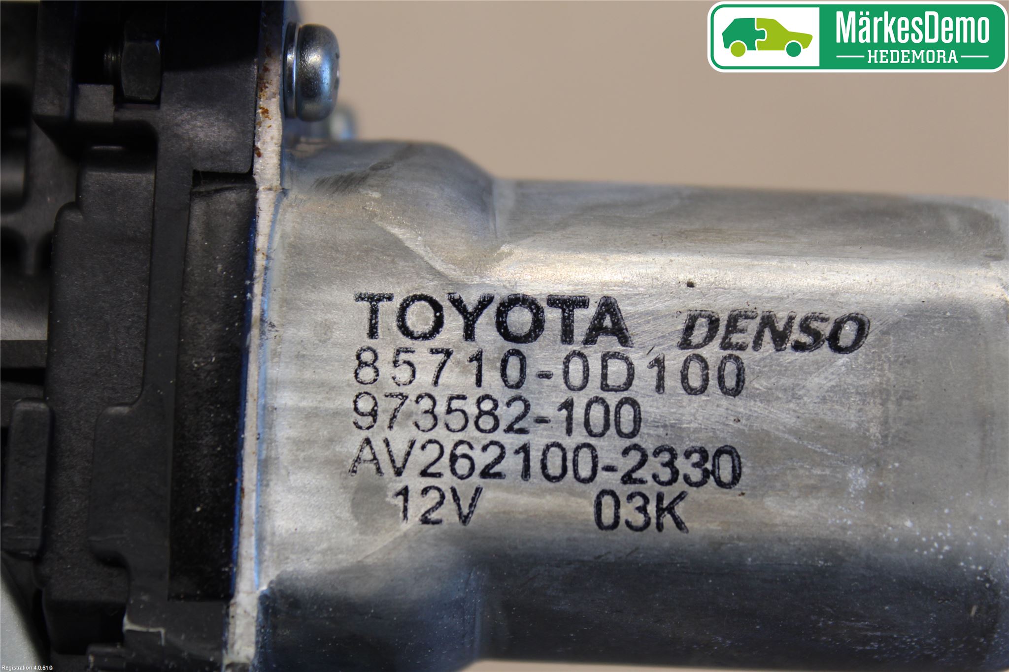 Toyota COROLLA 08-12 Fönsterhiss El Kompl