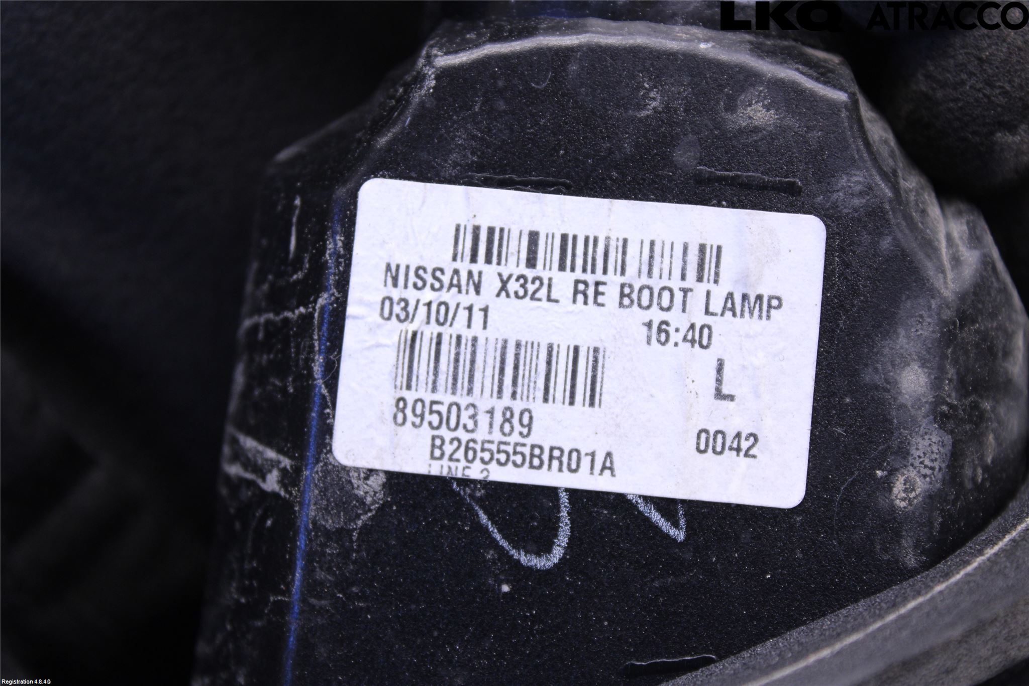 Nissan QASHQAI+2  10-14 Bakljus Lucka Vä
