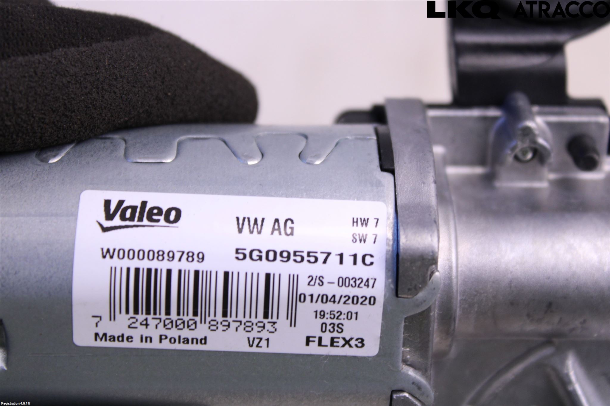 Volkswagen VW GOLF / E-GOLF VII 13-20 Torkarmotor Baklucka