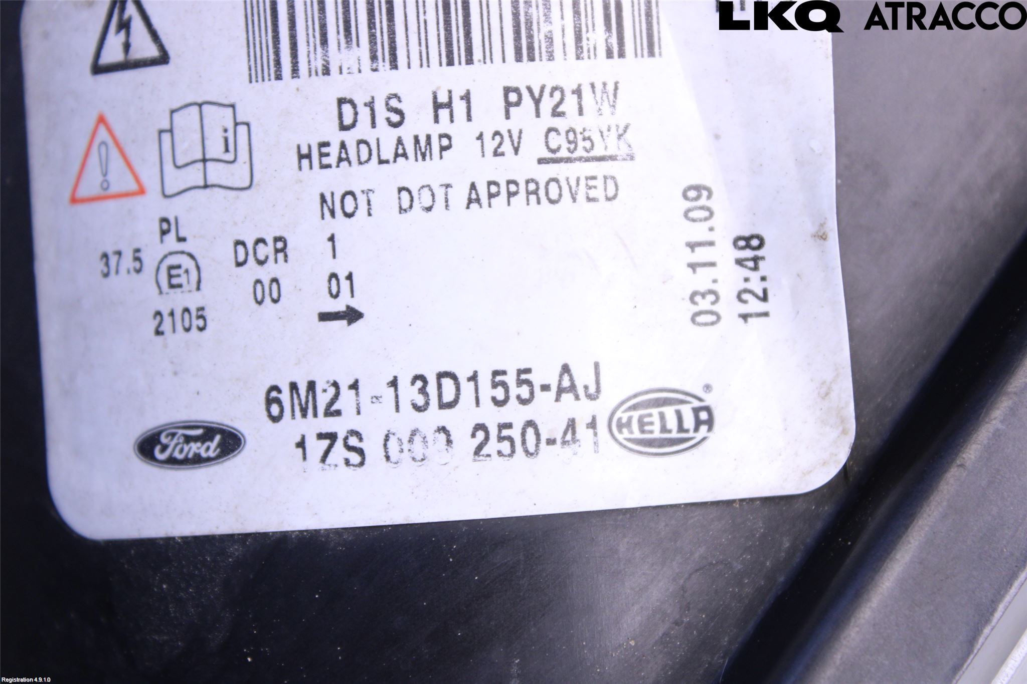 Ford S-MAX 06-15 Strålkastare Vänster