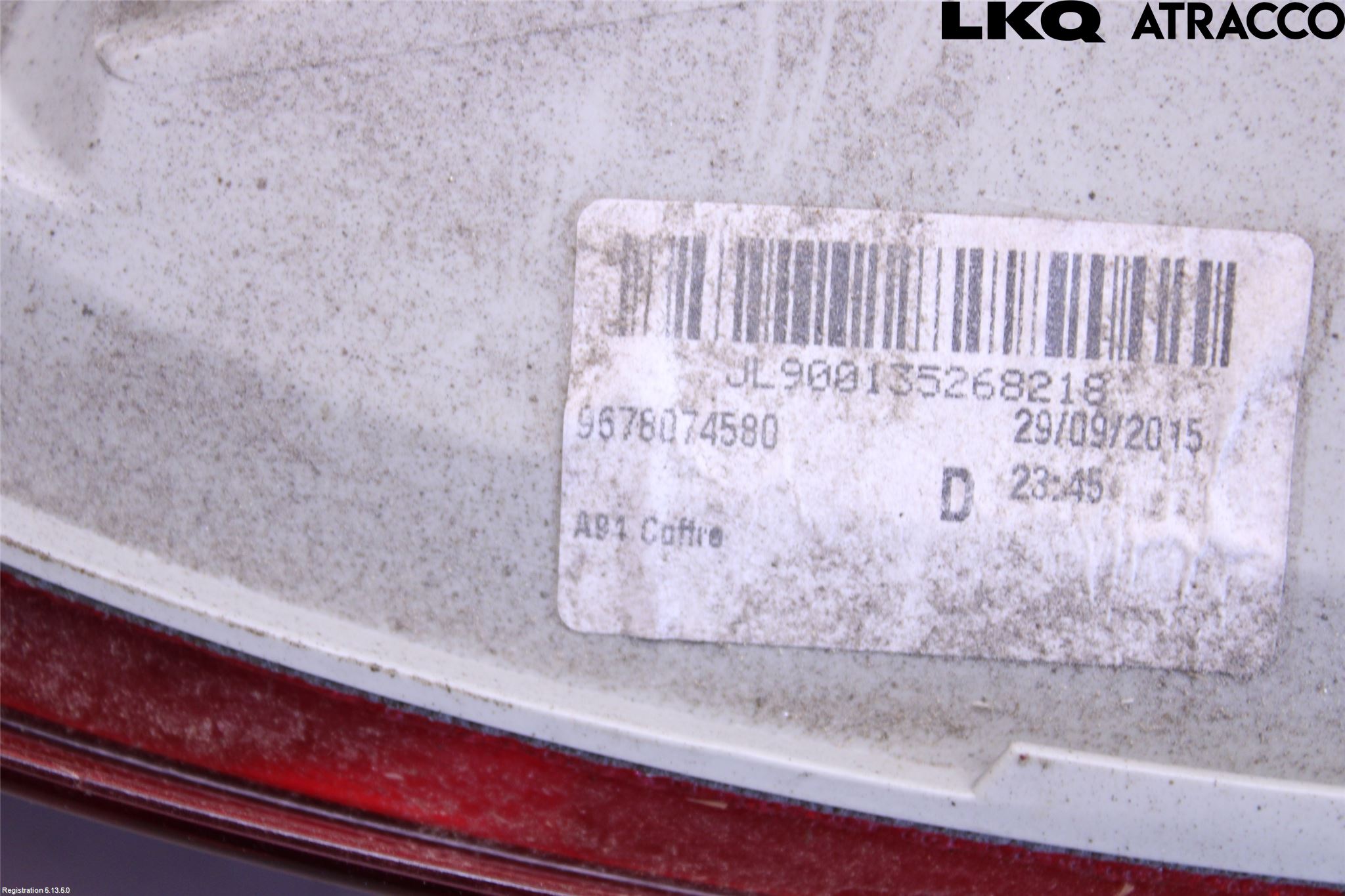 Peugeot 2008 13-20 Bakljus Lucka Hö