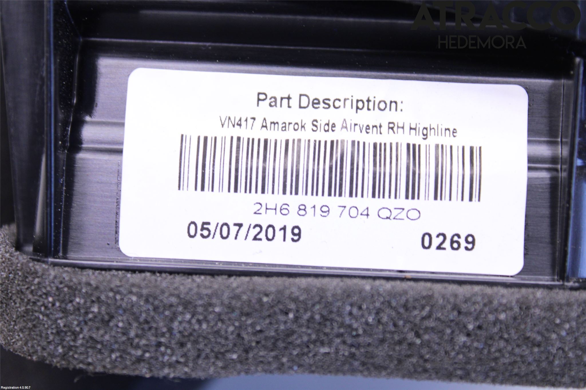 Volkswagen VW AMAROK 2H 10-22 Defrosterkanal-Munstycke