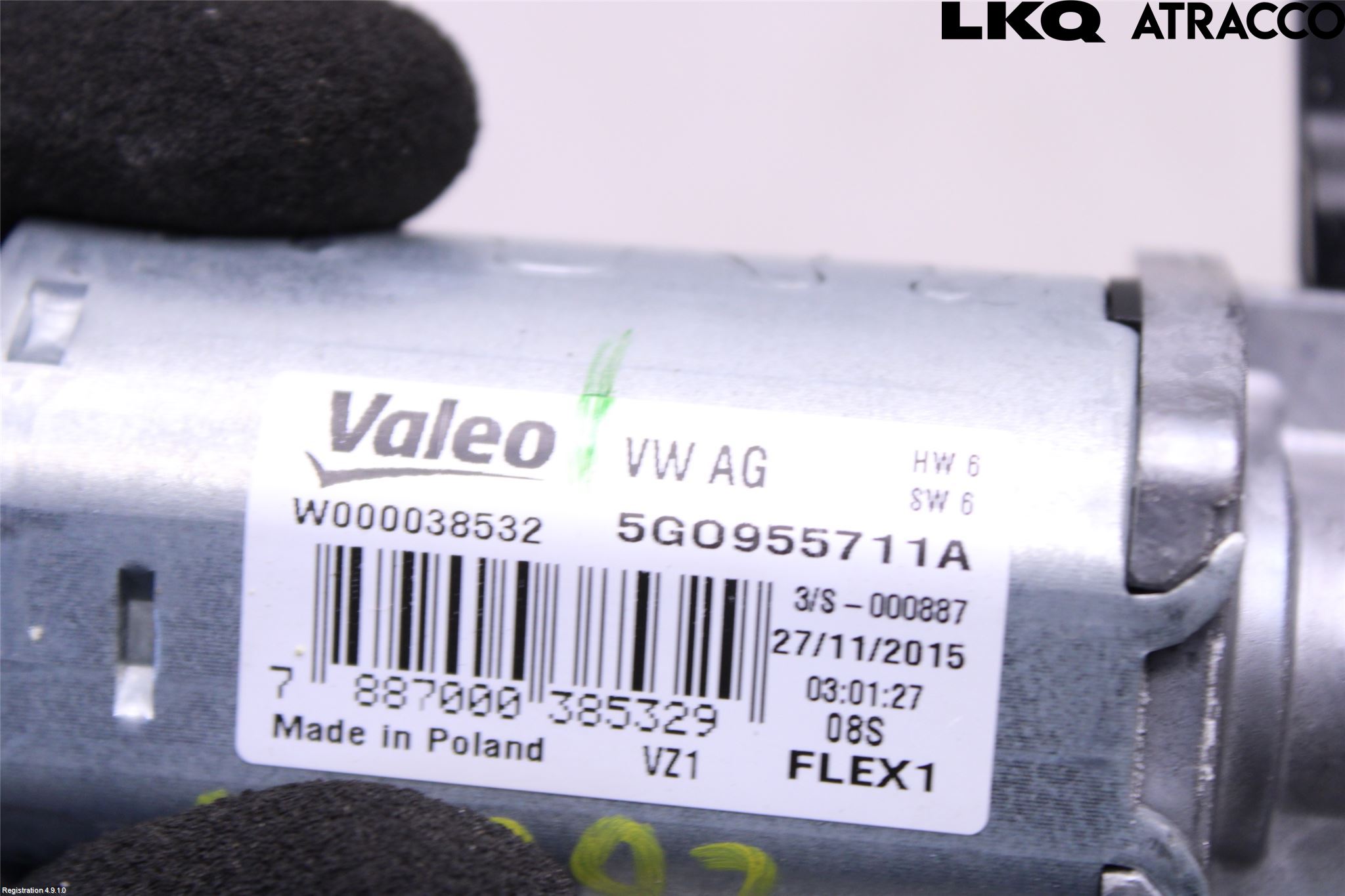 Volkswagen VW PASSAT 15-19 Torkarmotor Baklucka