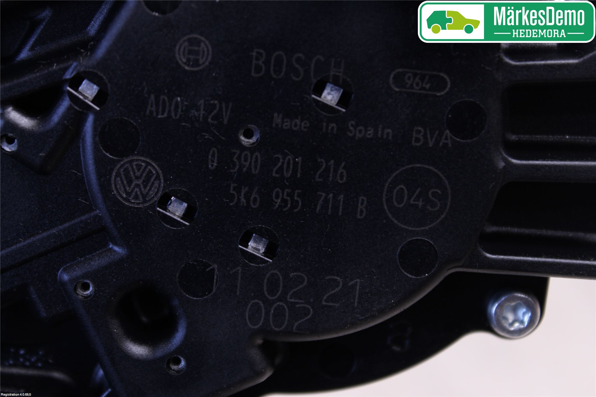 Volkswagen VW GOLF VI 09-13 Torkarmotor Baklucka